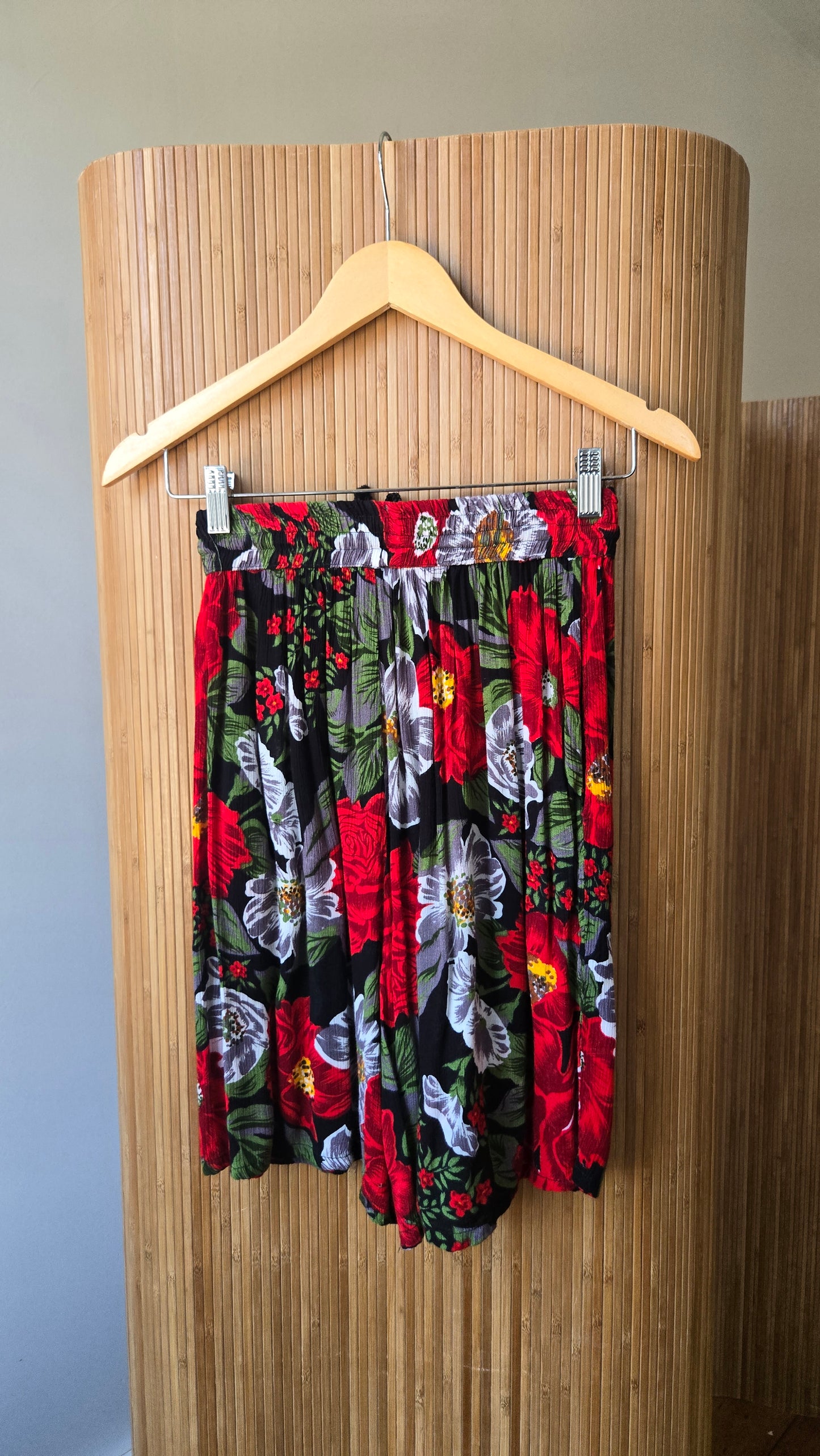 Floral rayon shorts