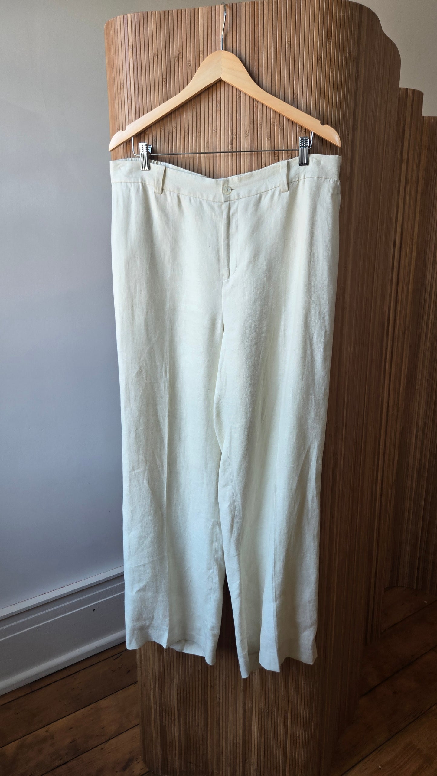 Ralph Lauren ivory linen pants