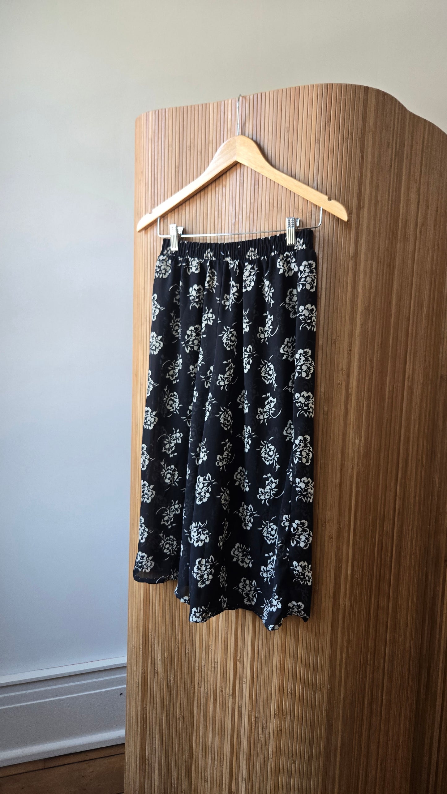 Sheer floral culottes