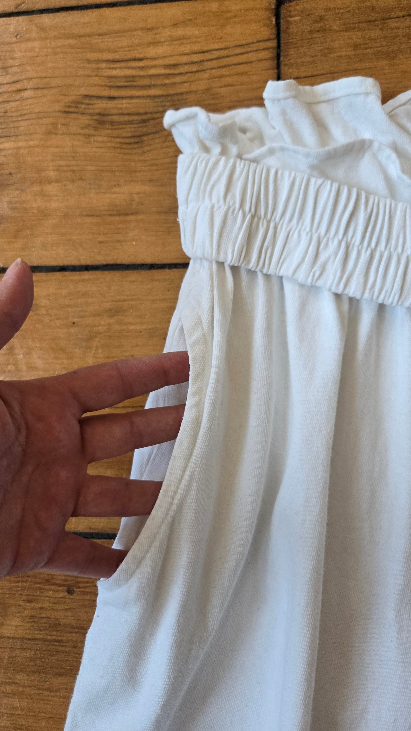Forenza white paper bag waist pants