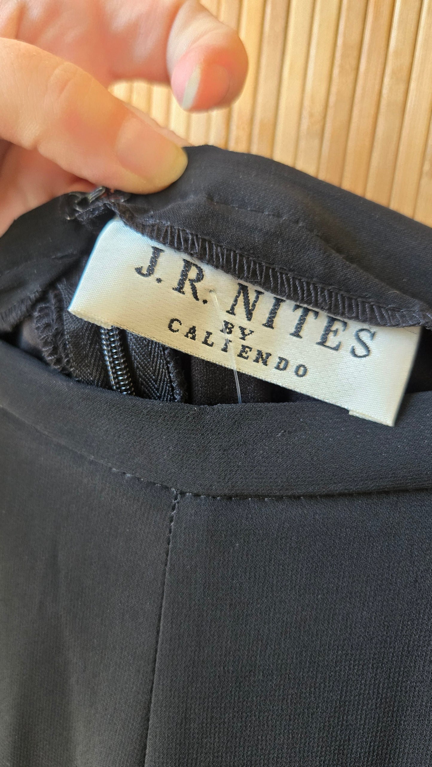 JR Nites black chiffon palazzos