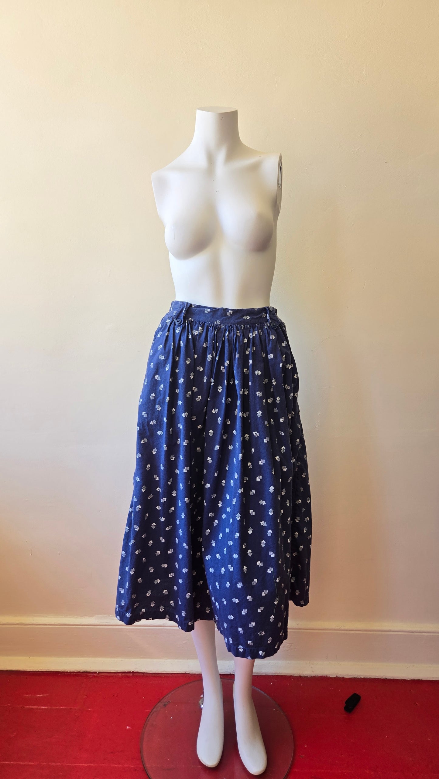 Khazana blue print skirt set