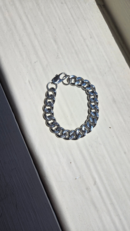 Silver Curb Chain Bracelet