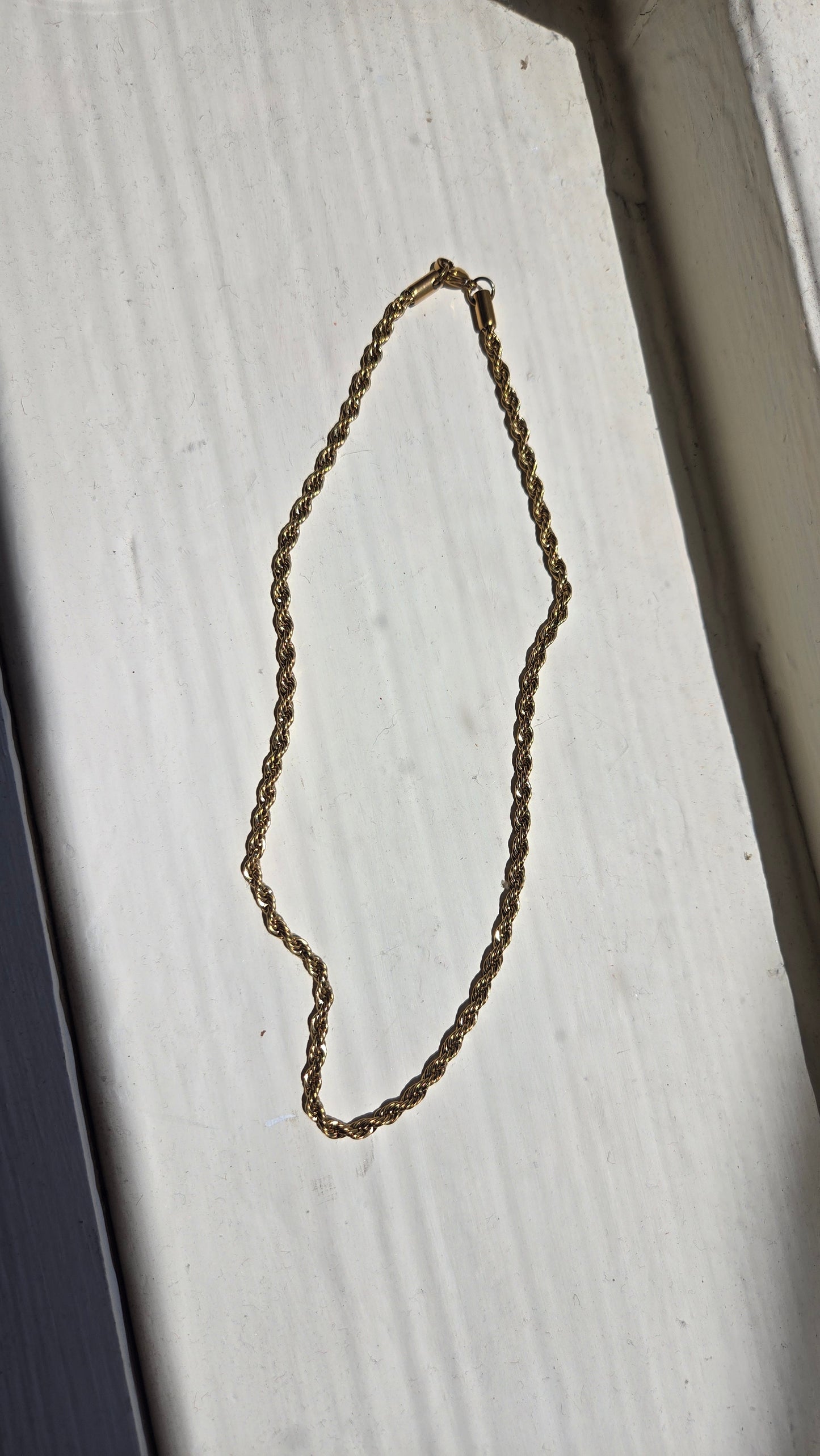 Gold Rope Chain Necklace