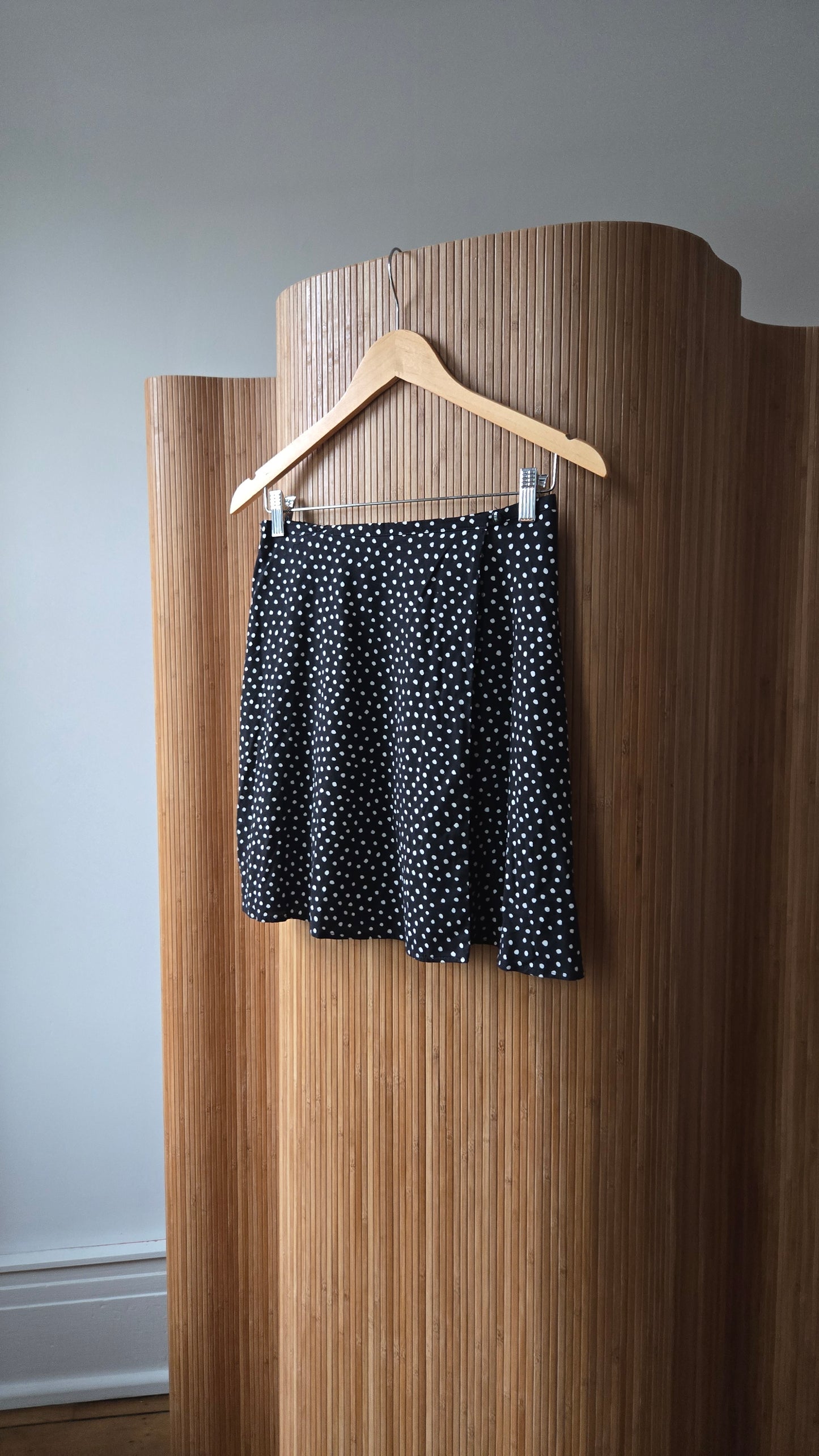 MB polka dot mini wrap skirt