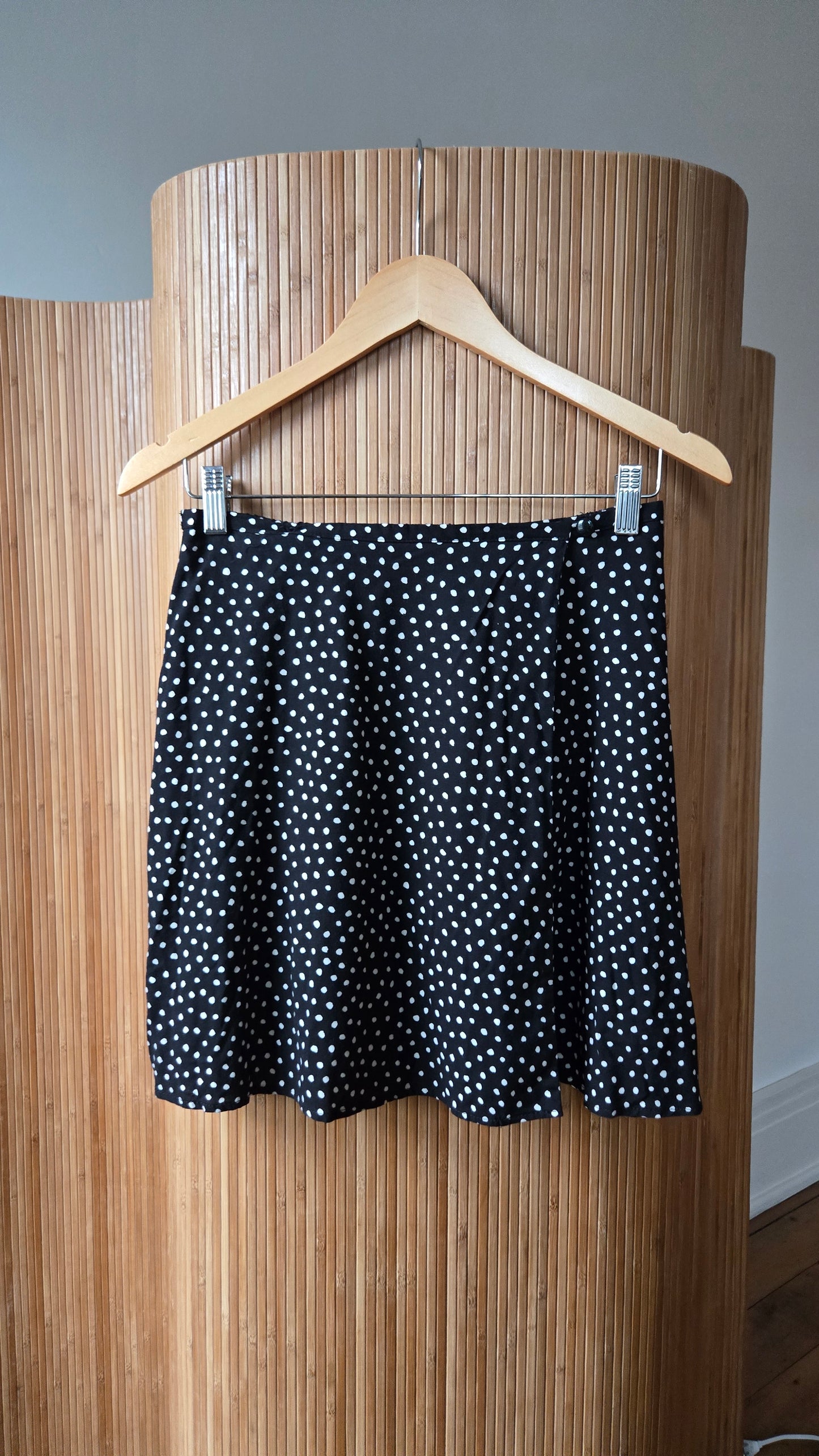 MB polka dot mini wrap skirt
