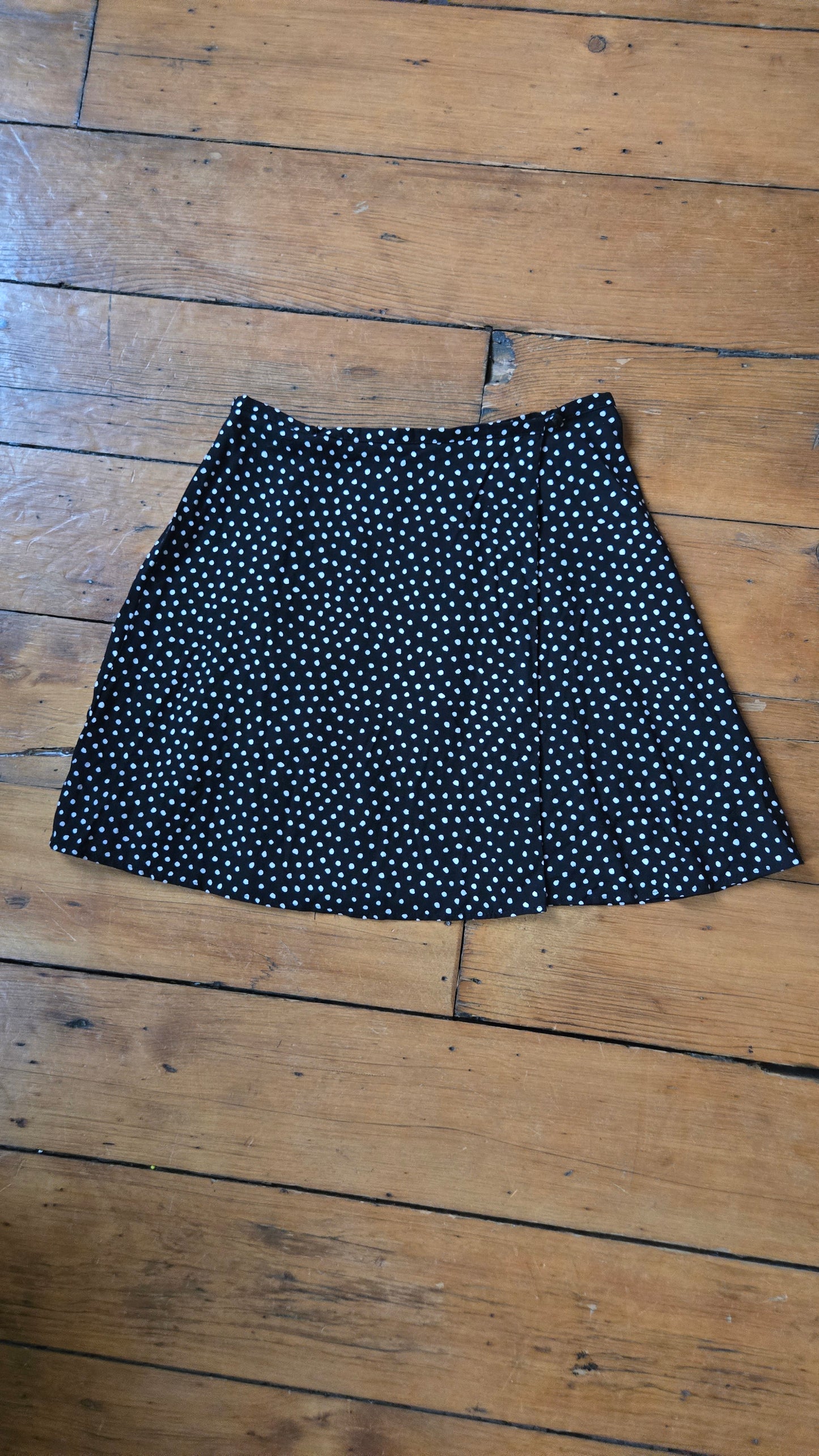 MB polka dot mini wrap skirt