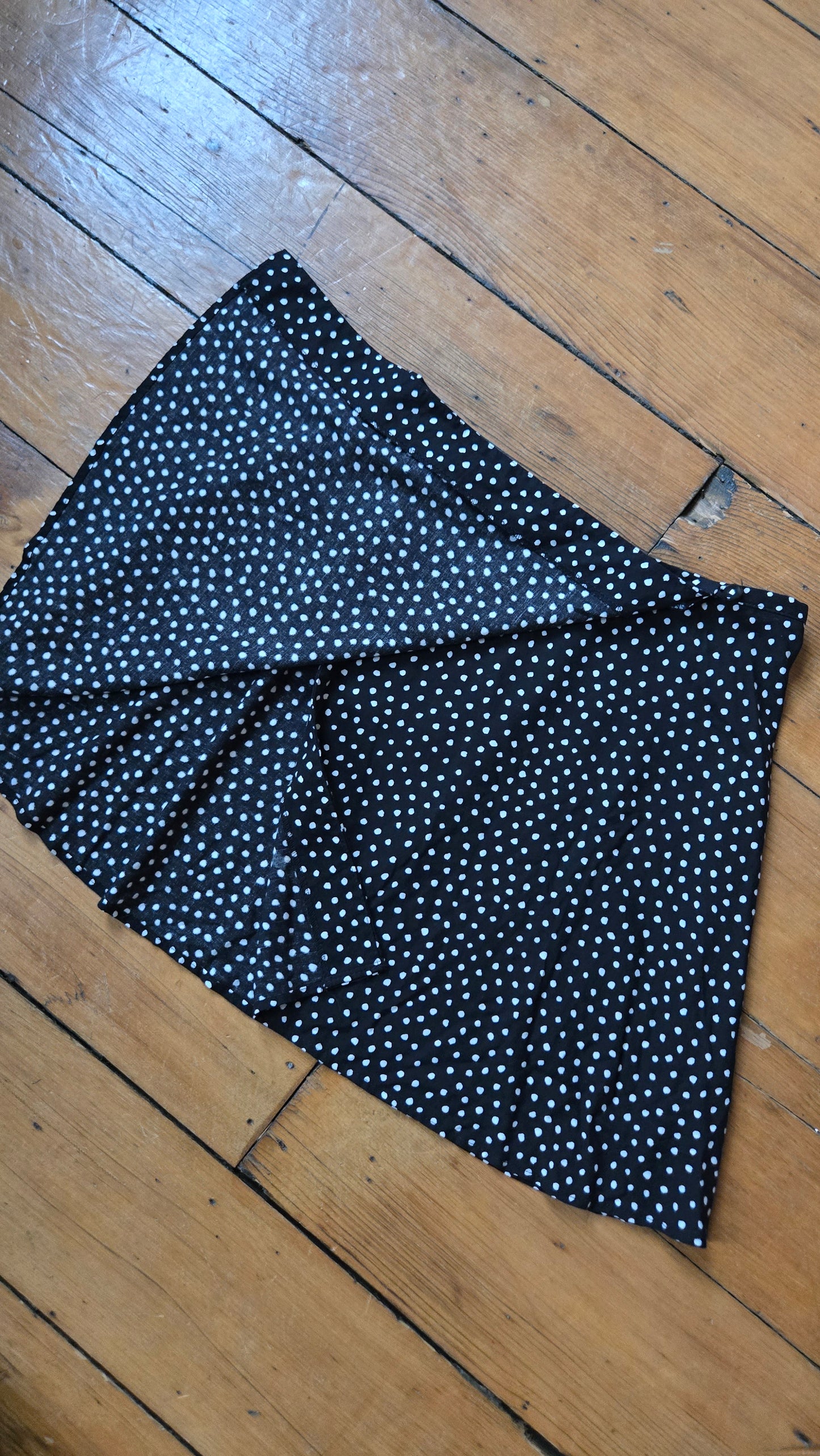 MB polka dot mini wrap skirt