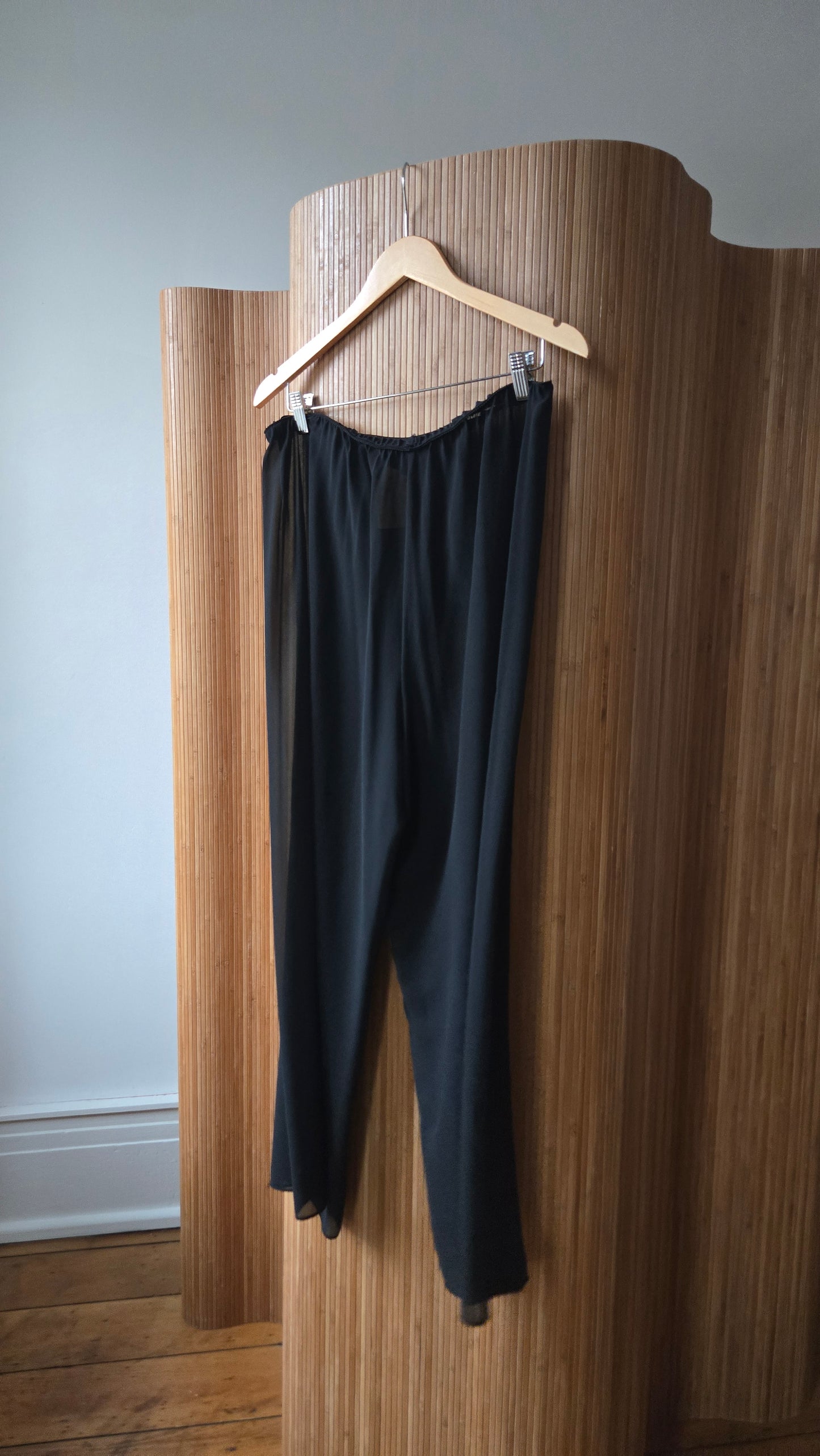 Black sheer pants