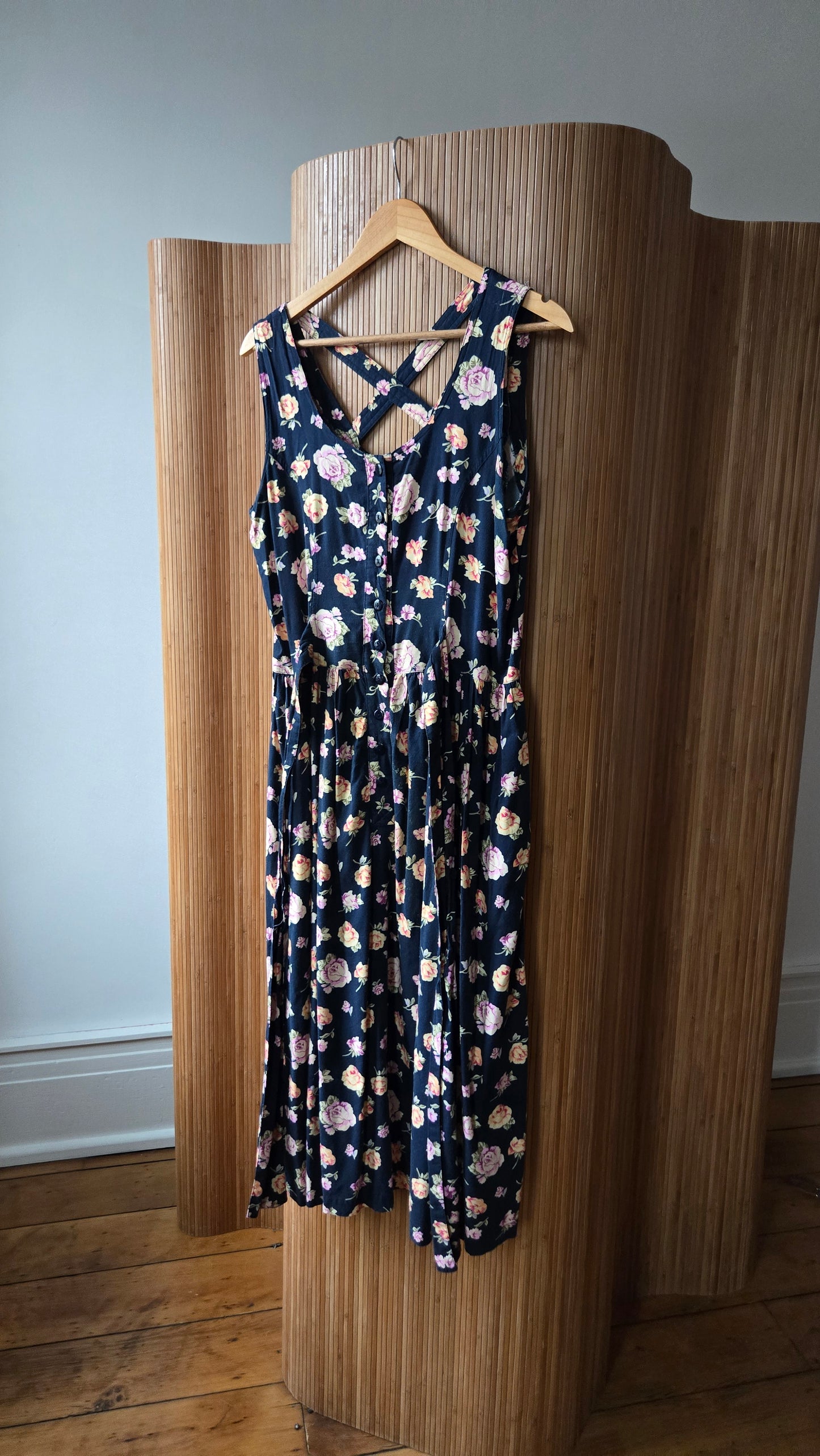 Erika cross-back floral dress
