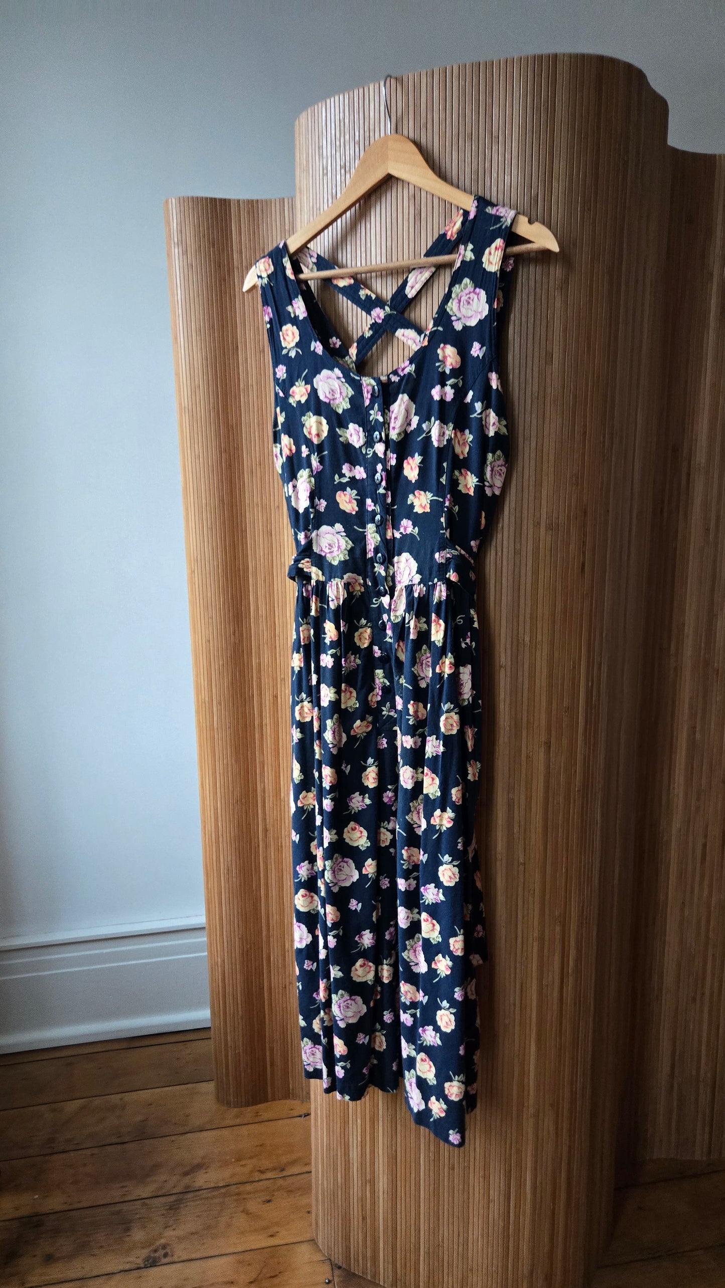 Erika cross-back floral dress