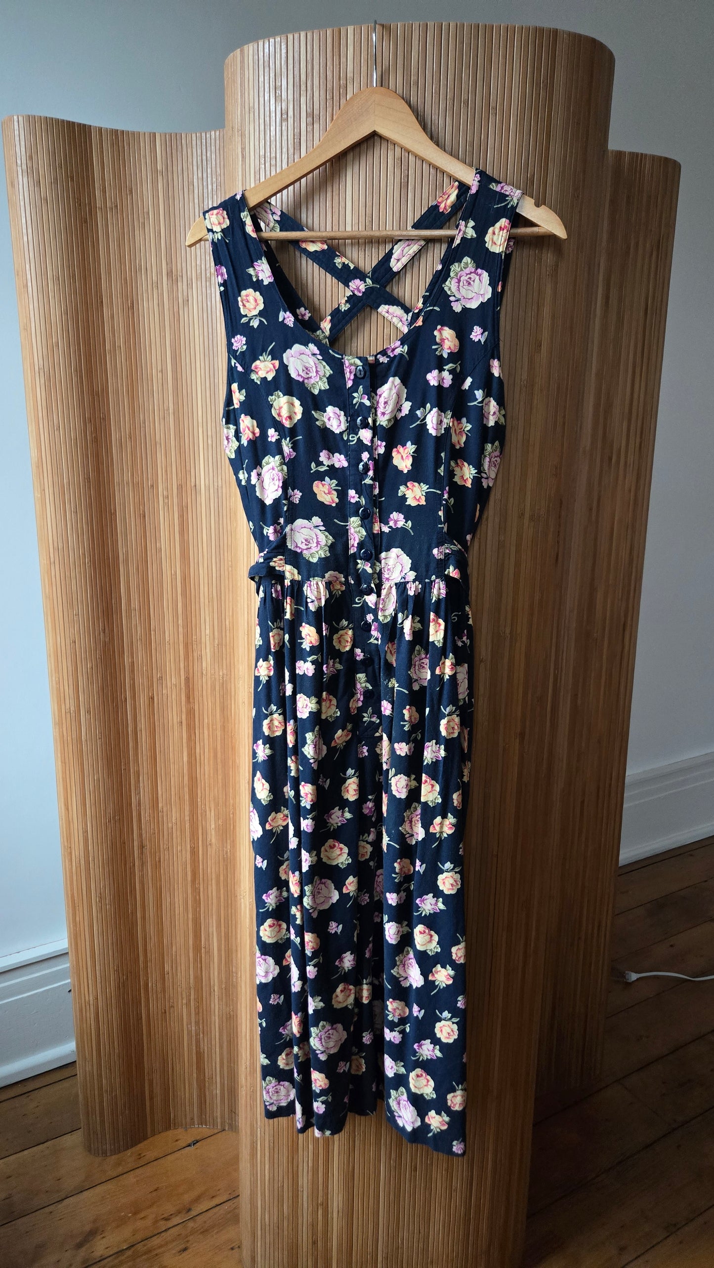 Erika cross-back floral dress