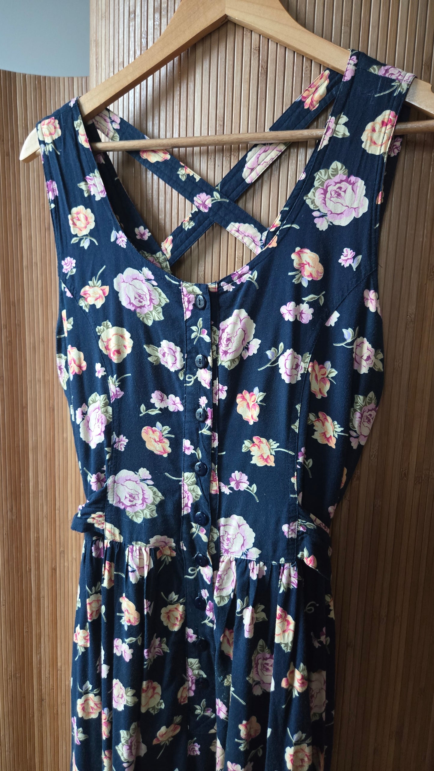 Erika cross-back floral dress