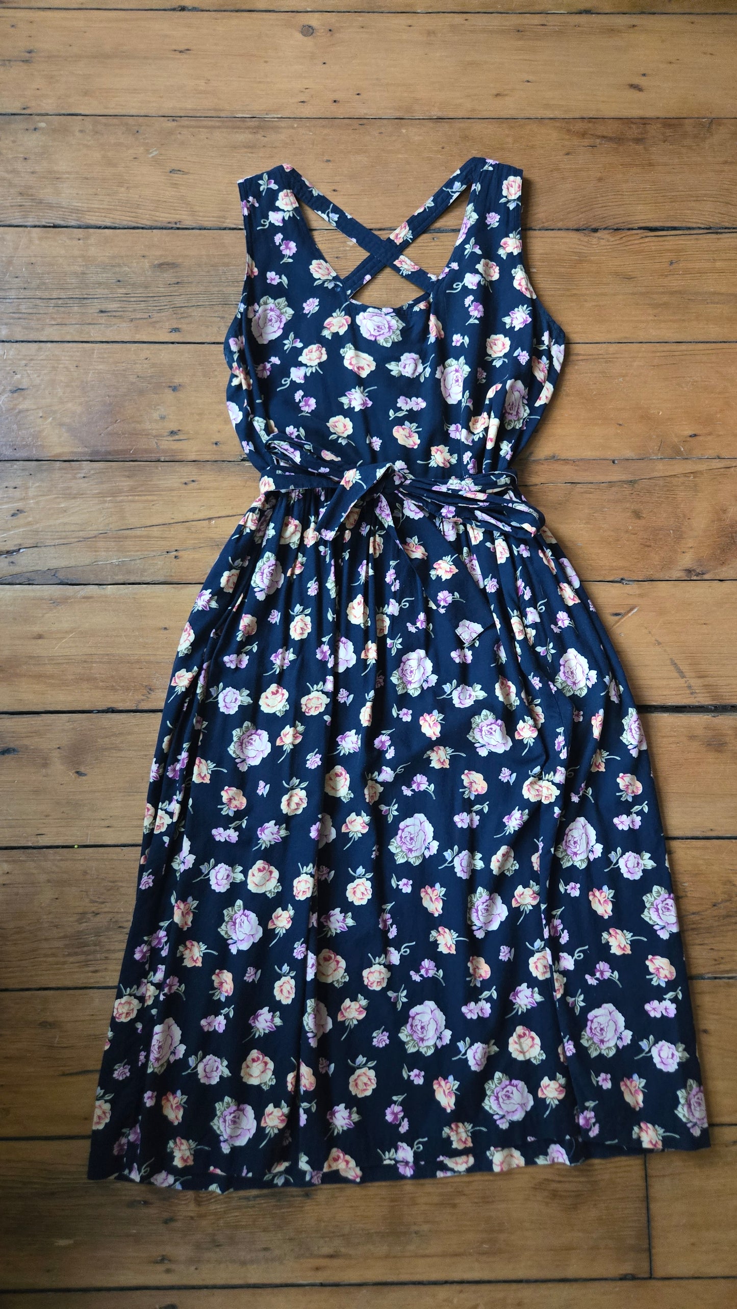 Erika cross-back floral dress
