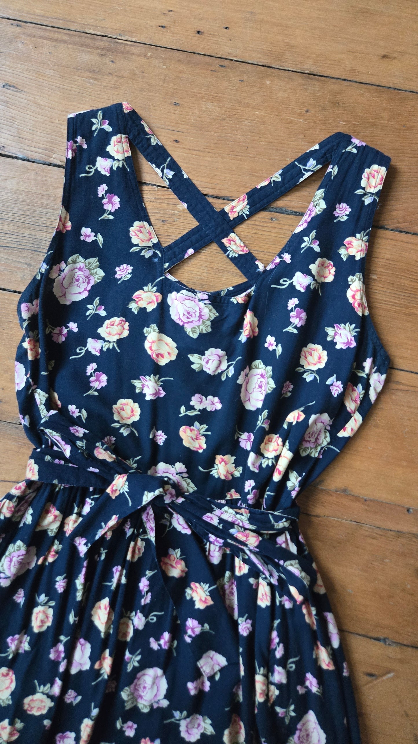 Erika cross-back floral dress