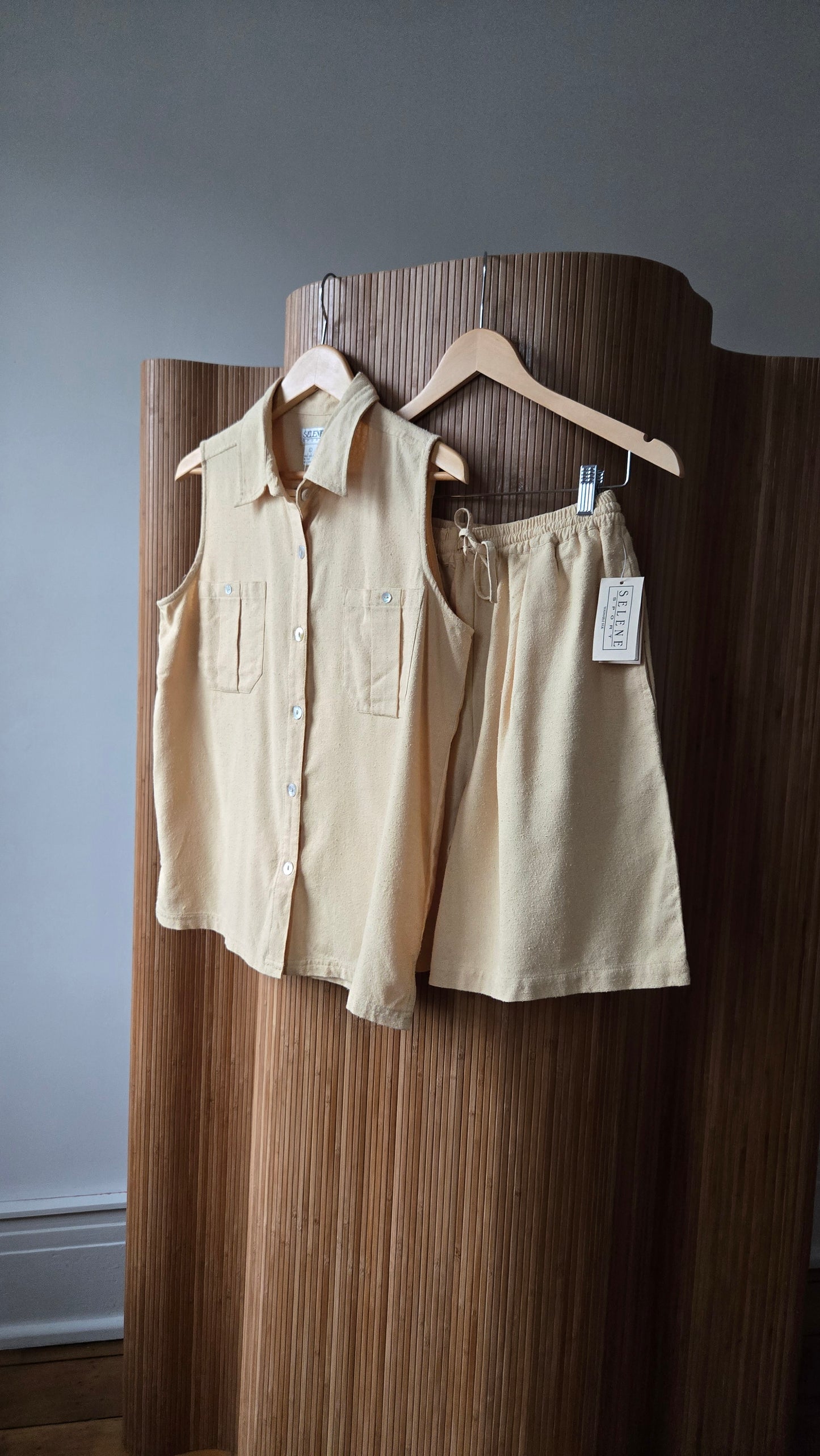 Selene buttery raw silk short set