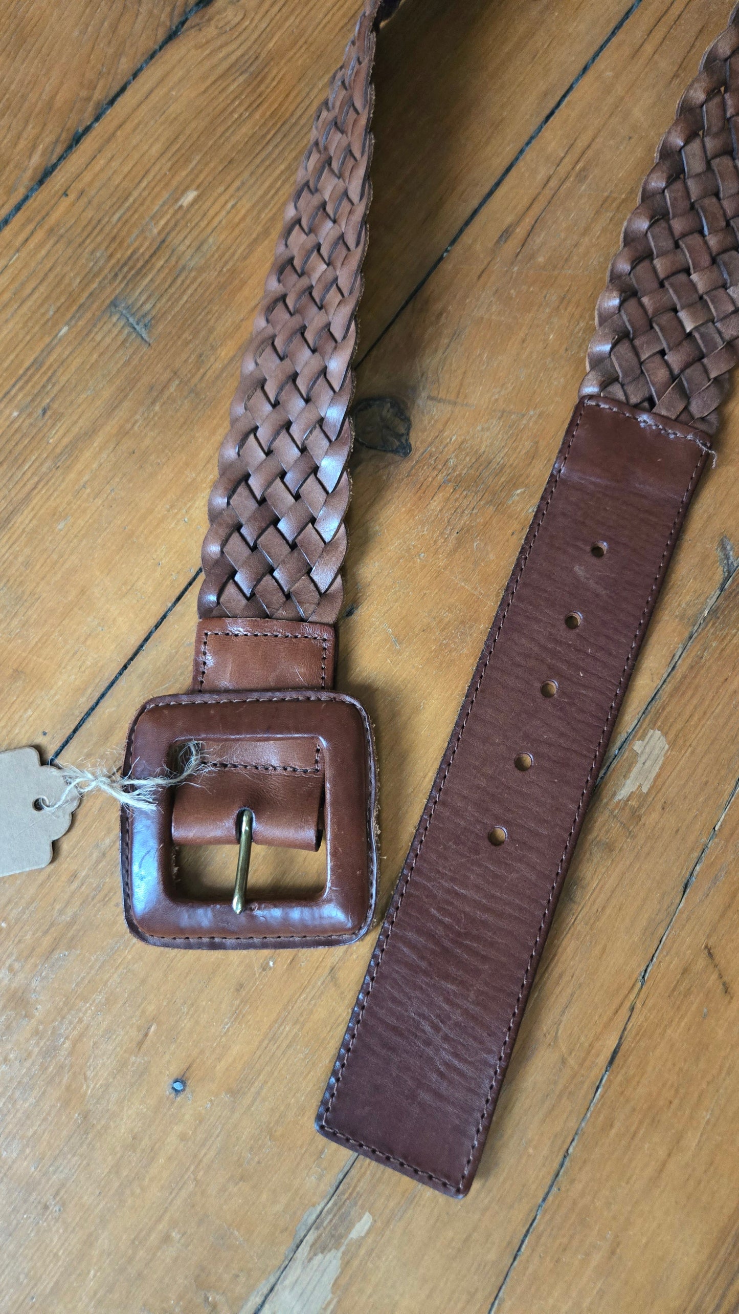 Banana Republic brown woven leather belt