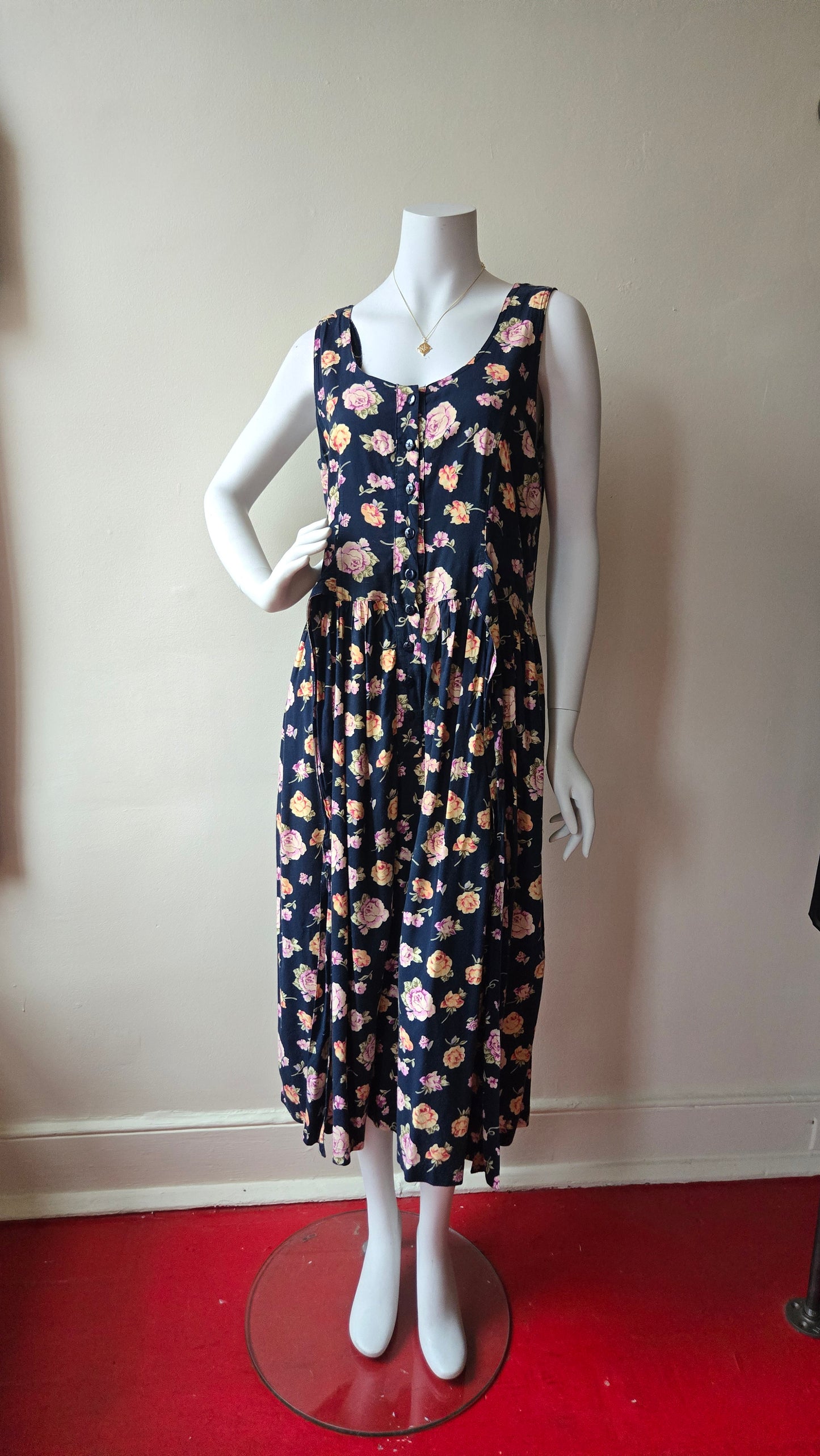 Erika cross-back floral dress