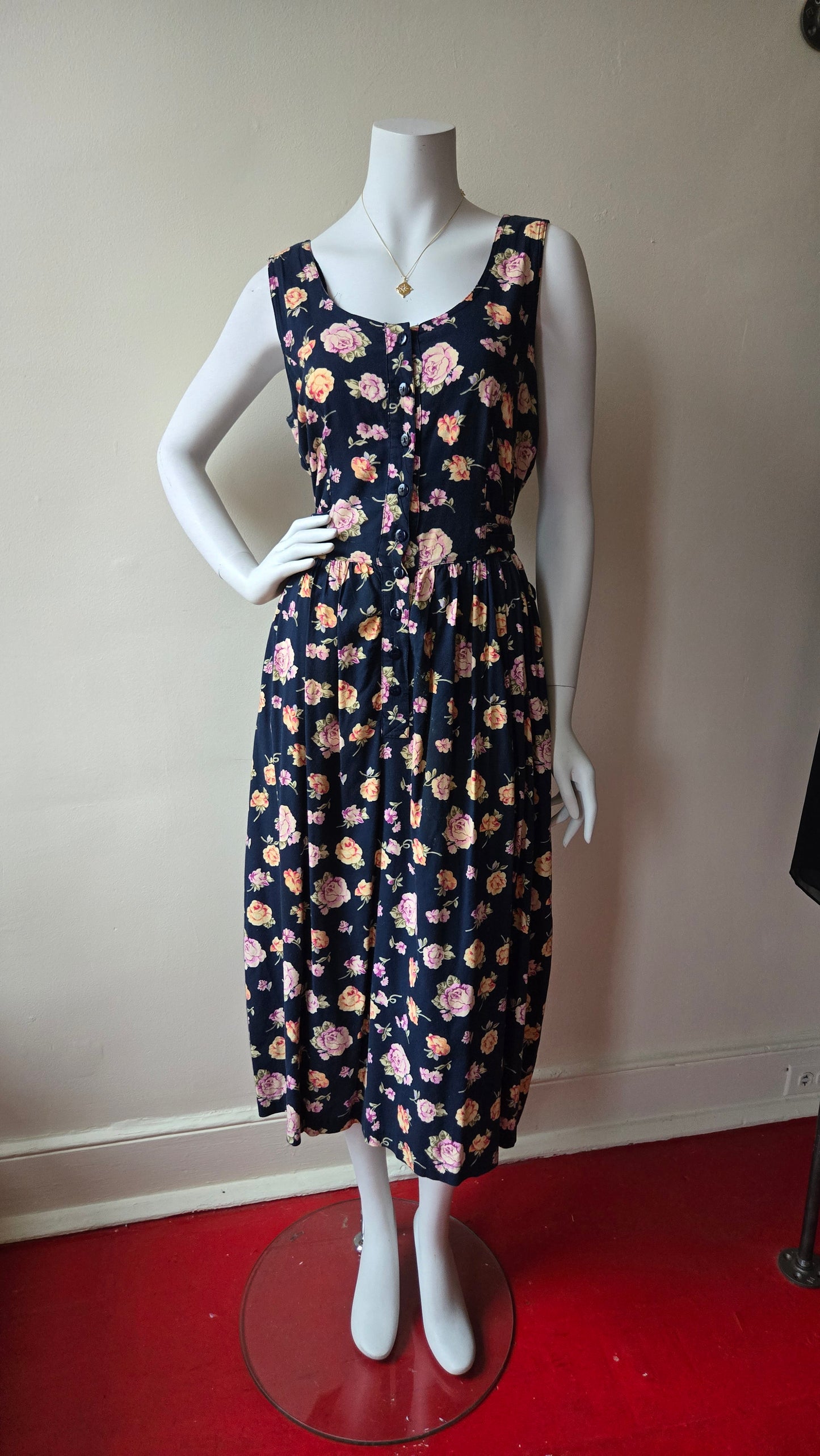 Erika cross-back floral dress