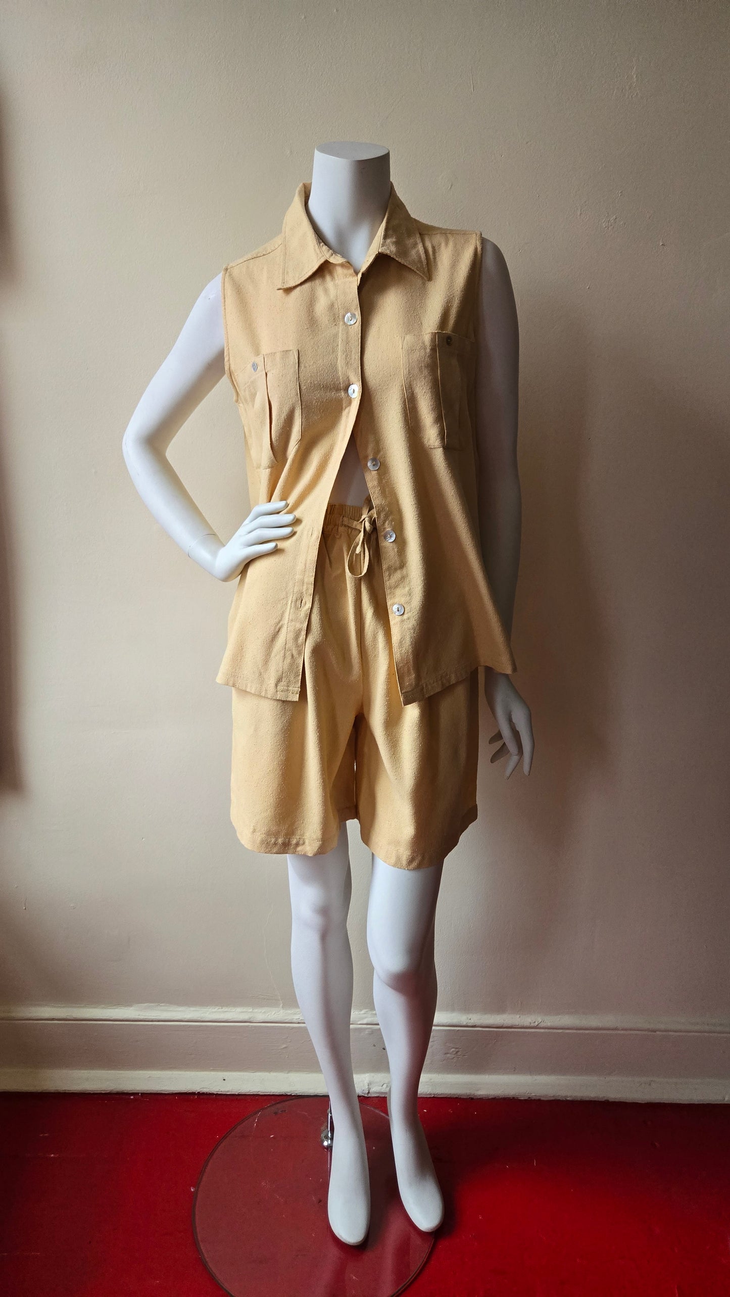 Selene buttery raw silk short set