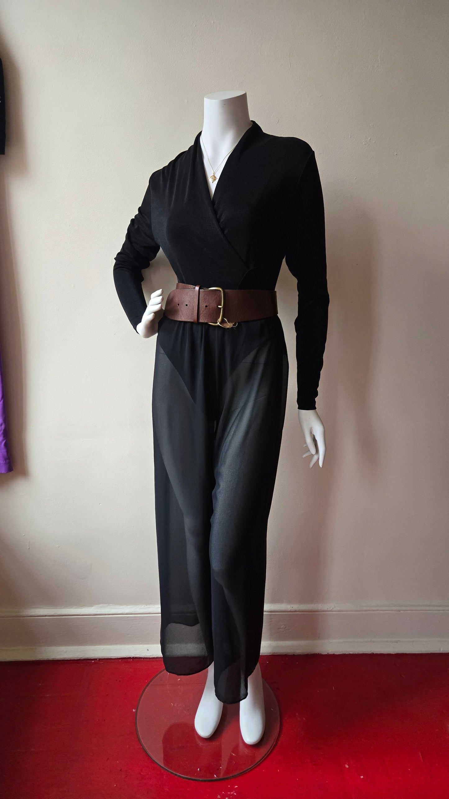 Black sheer pants