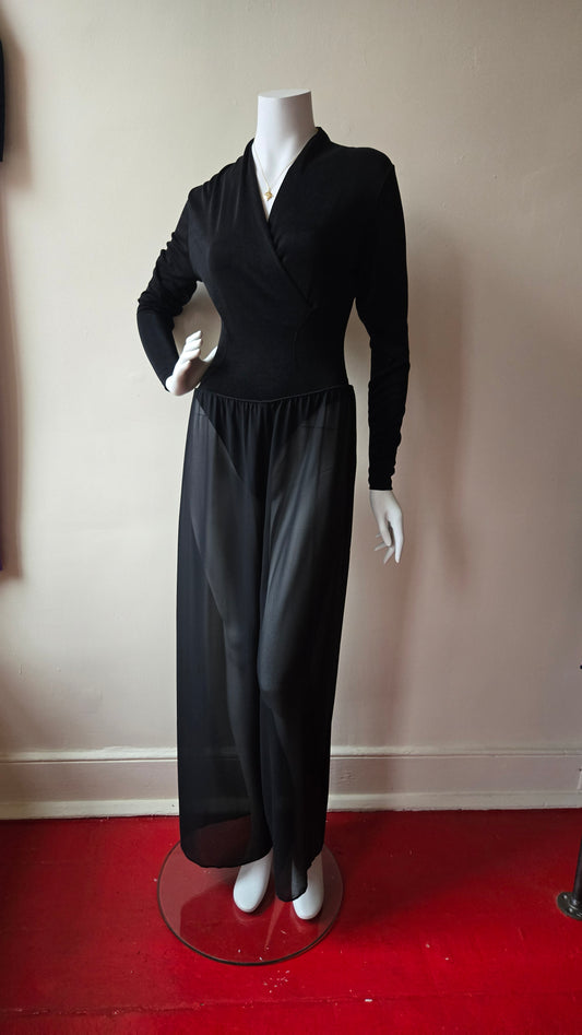 Black sheer pants