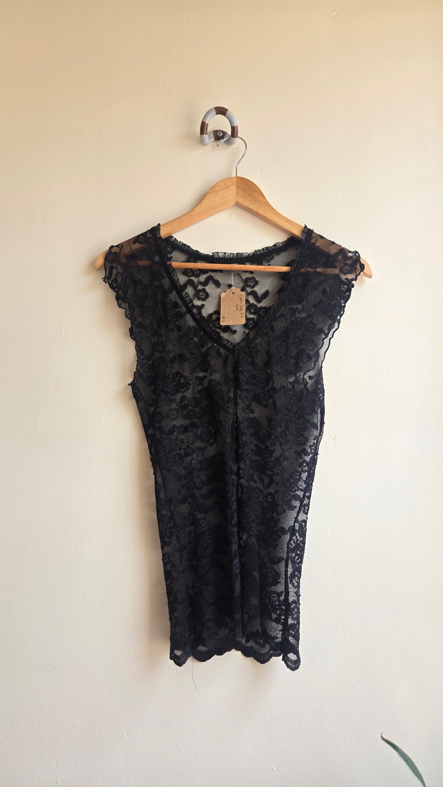 Express black lace tank