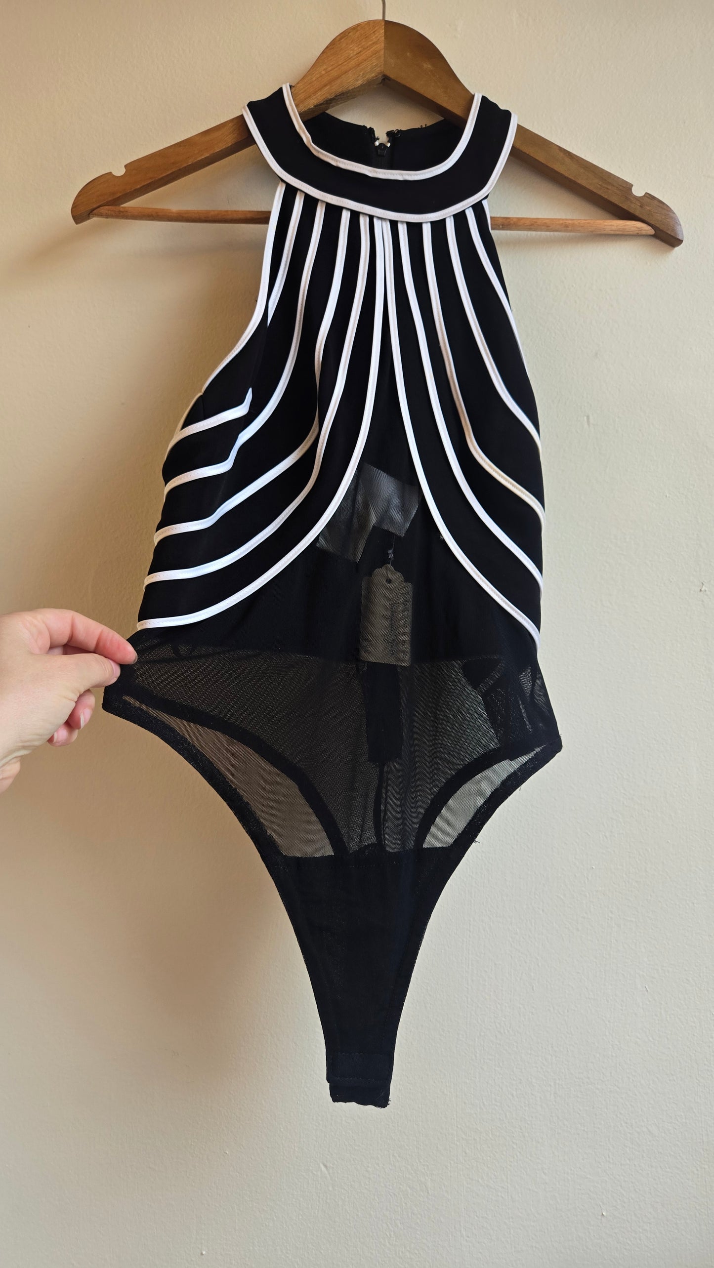 Tadashi mesh halter bodysuit!
