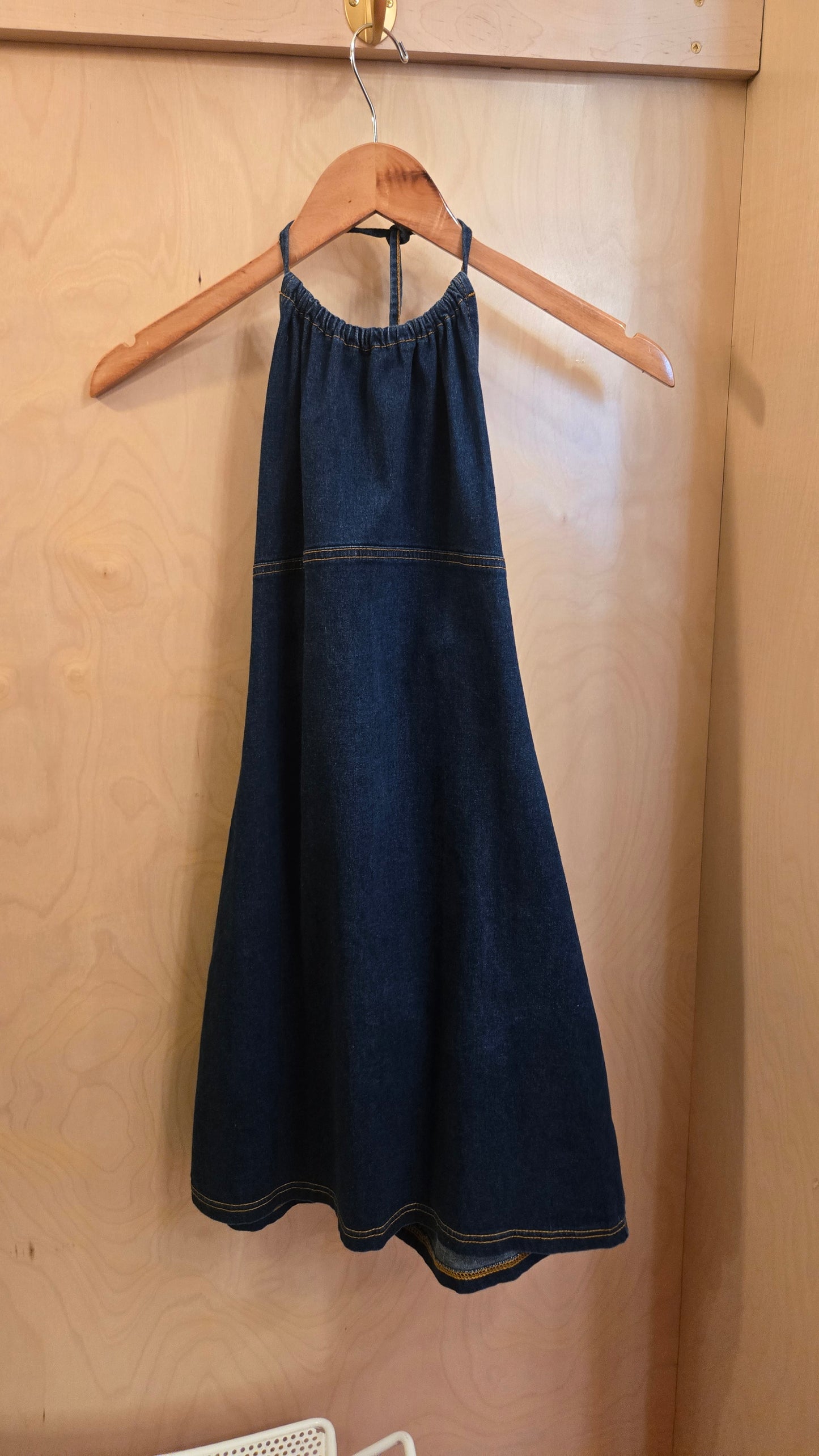Agnes Blues denim halter dress