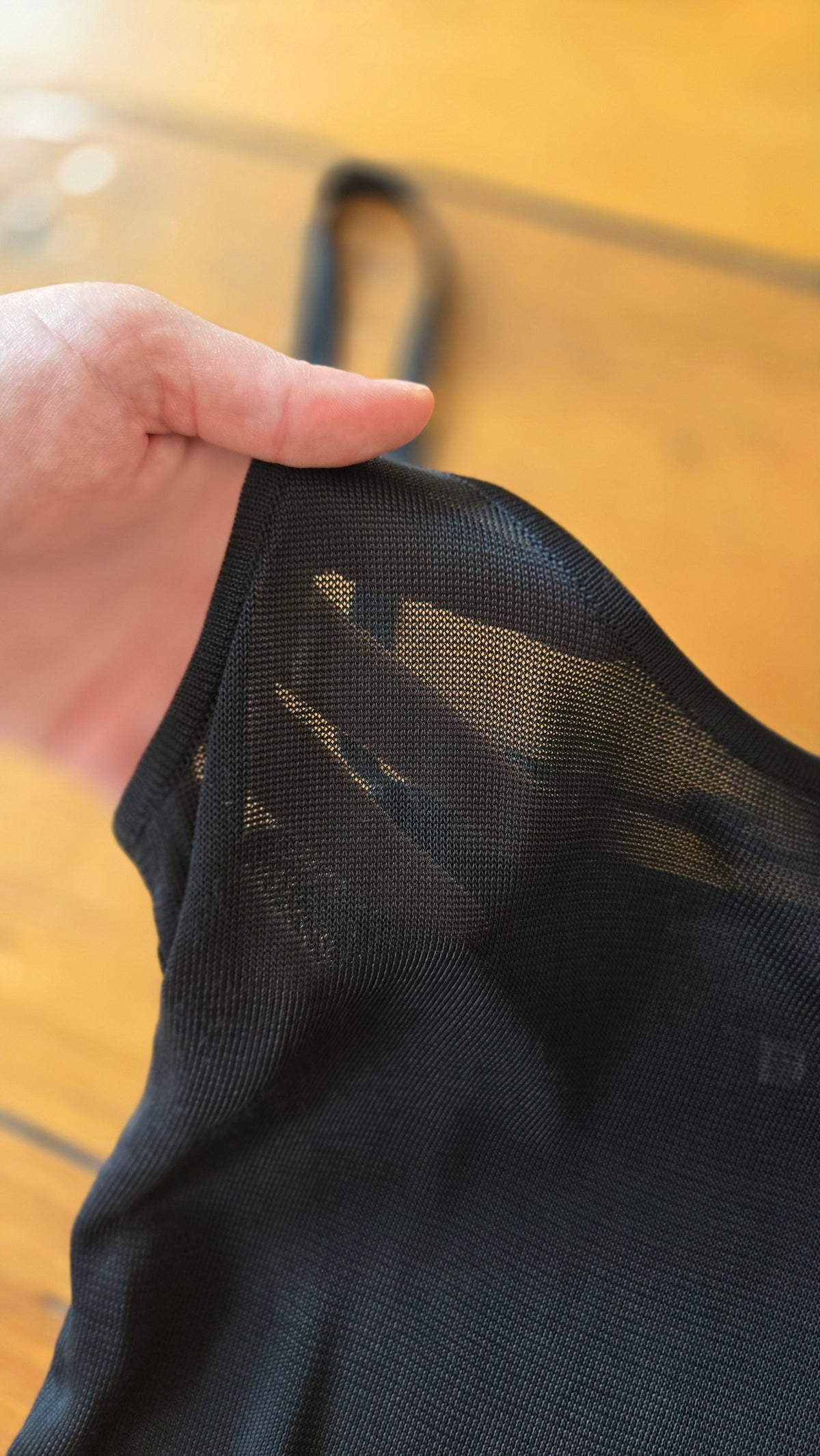 Versace semi-sheer black knit tank