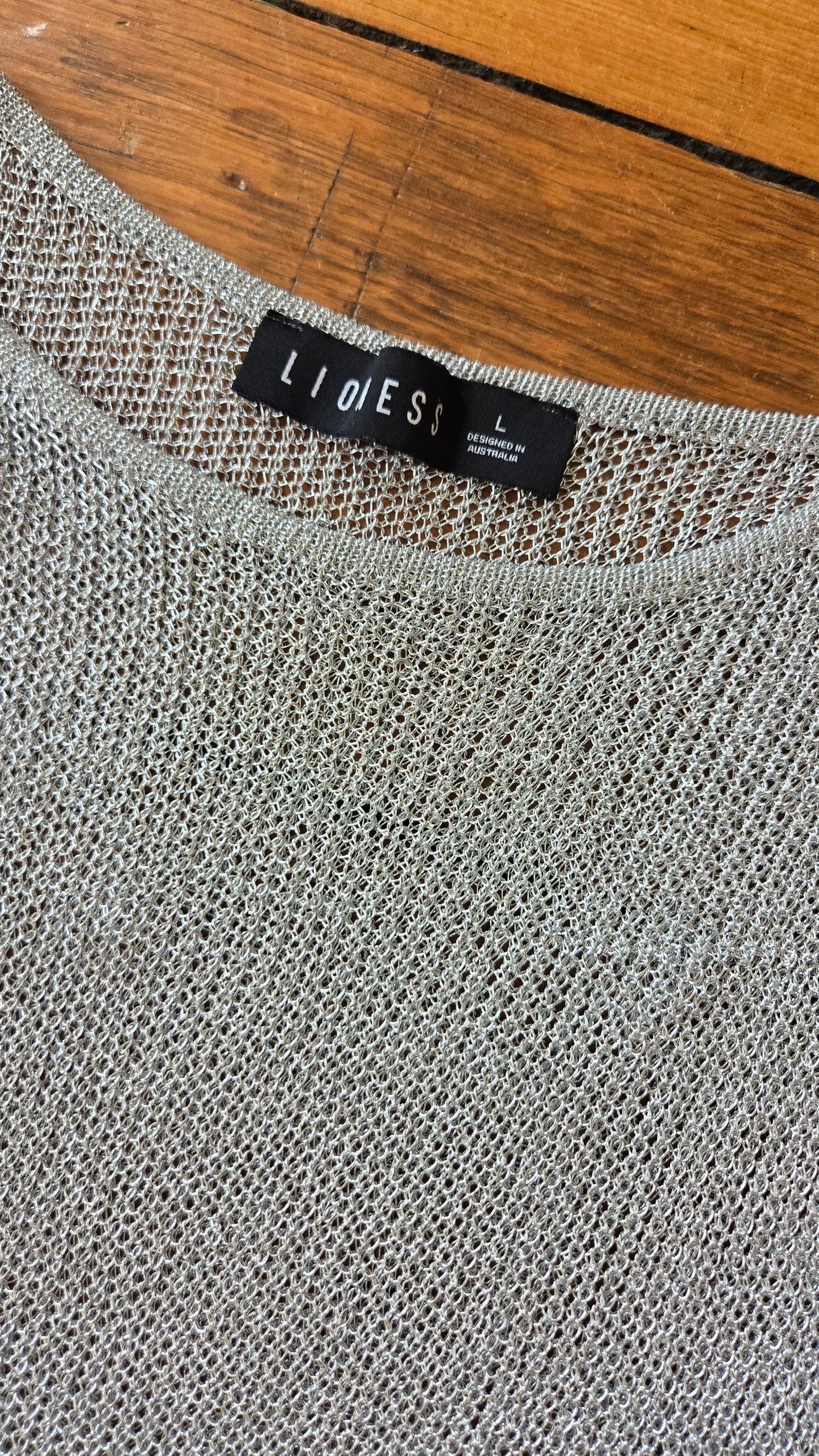 Lioness silver metal mesh tank