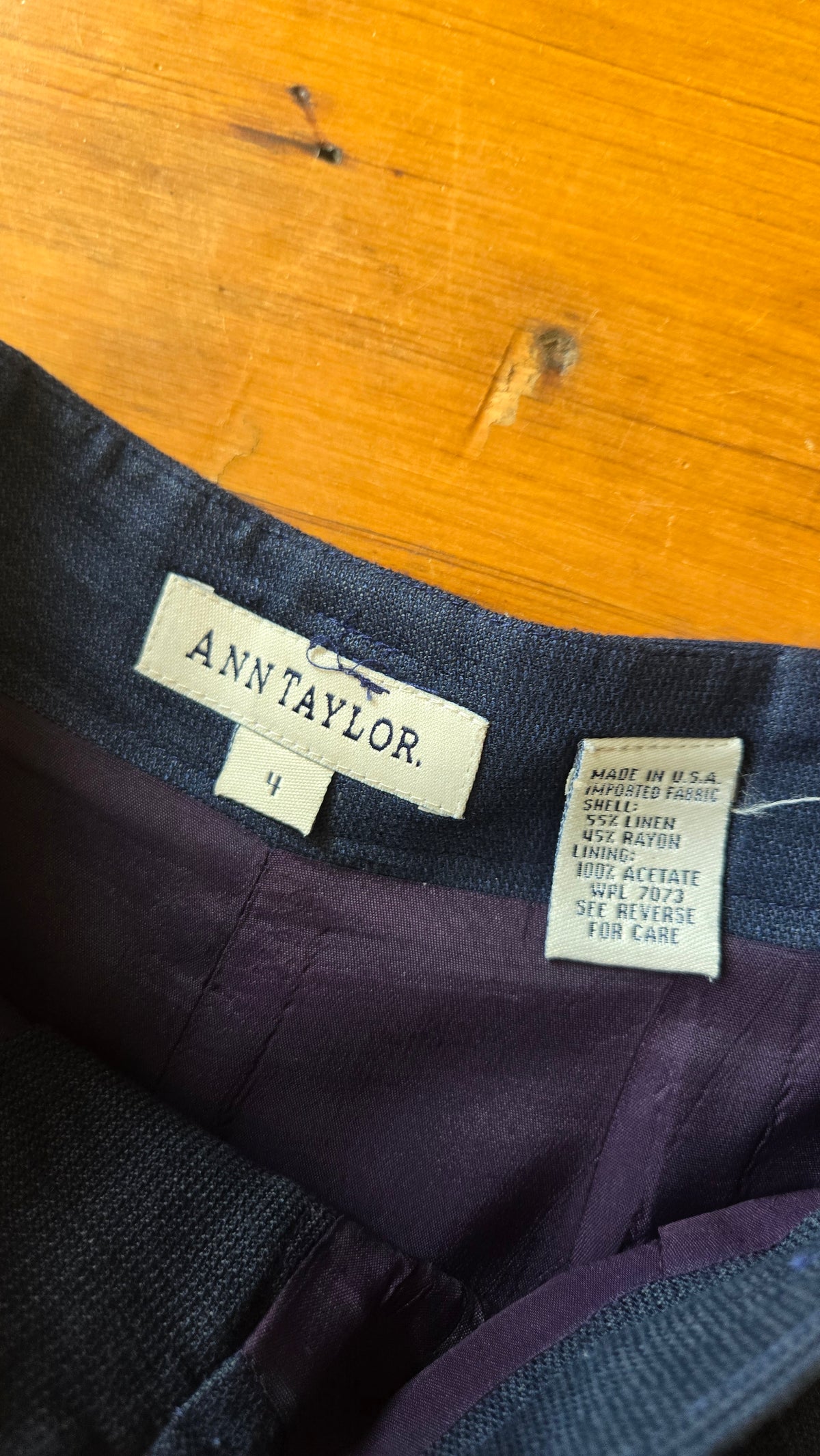 Ann Taylor navy linen shorts
