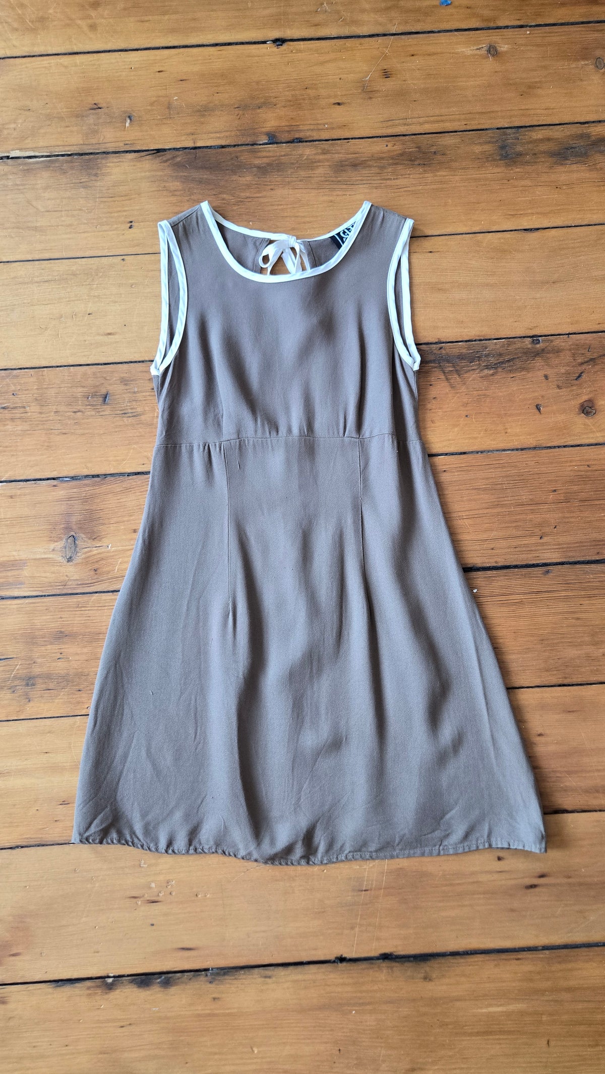 Taupe open back sundress