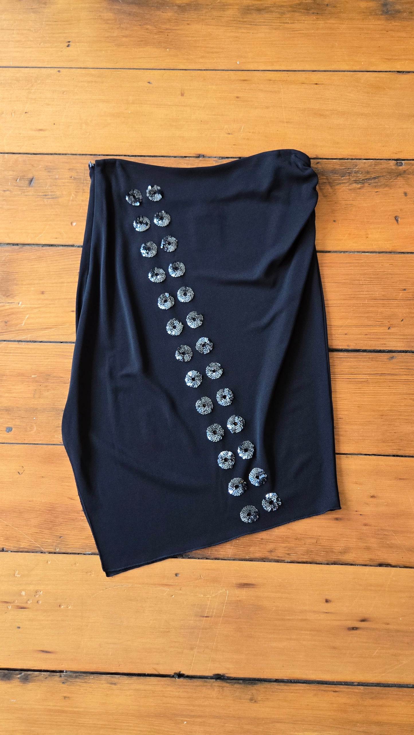 Vivienne Tam cut out sequin circle mesh skirt