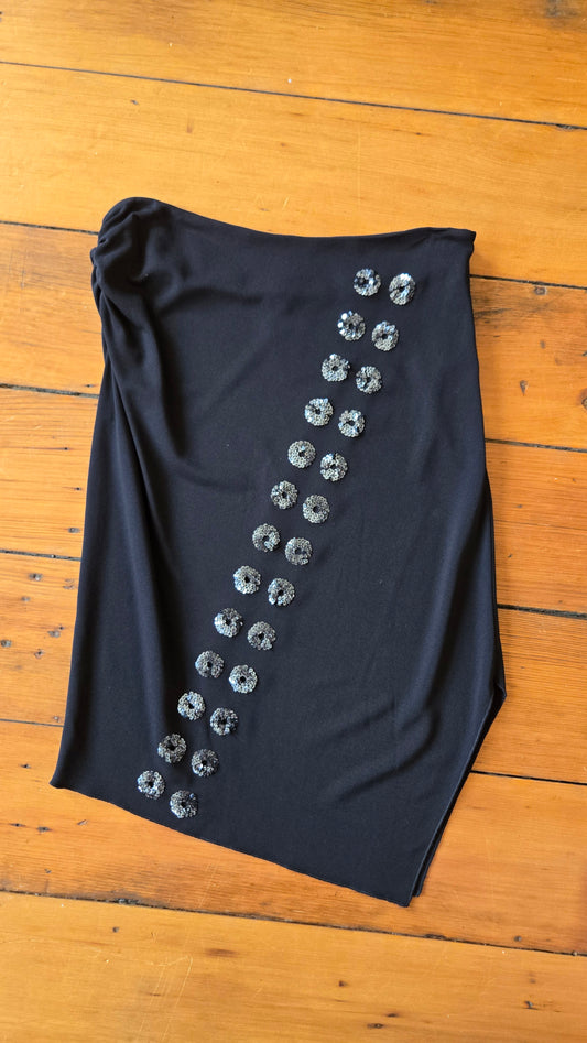Vivienne Tam cut out sequin circle mesh skirt