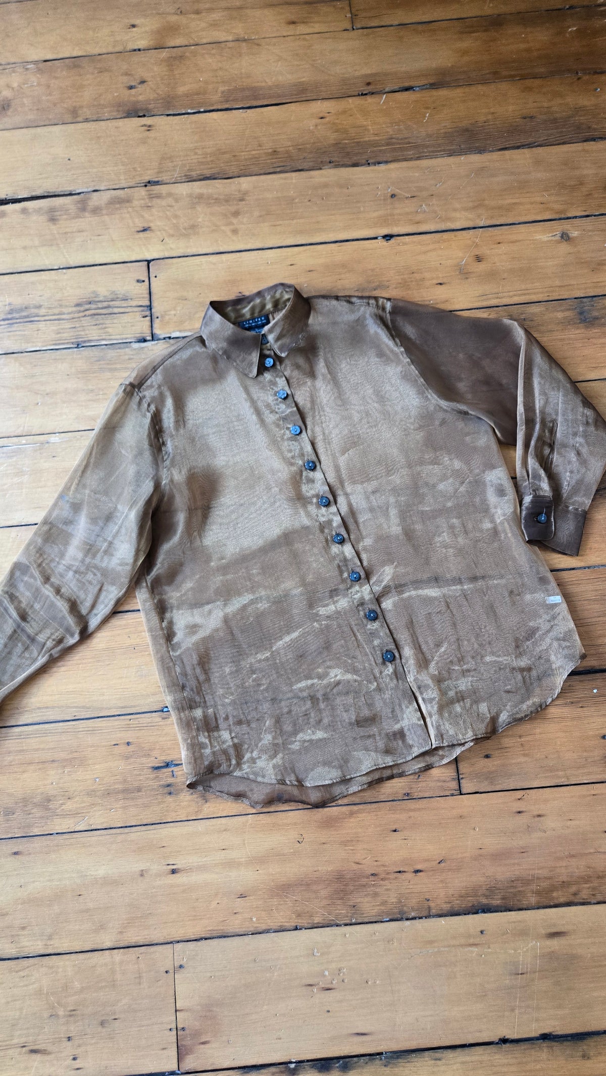 The Limited sheer bronze organza shirt