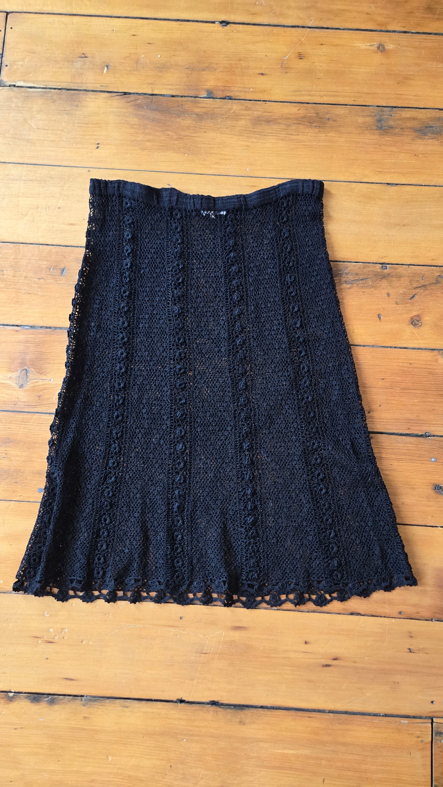 Miramar black crochet top & skirt set