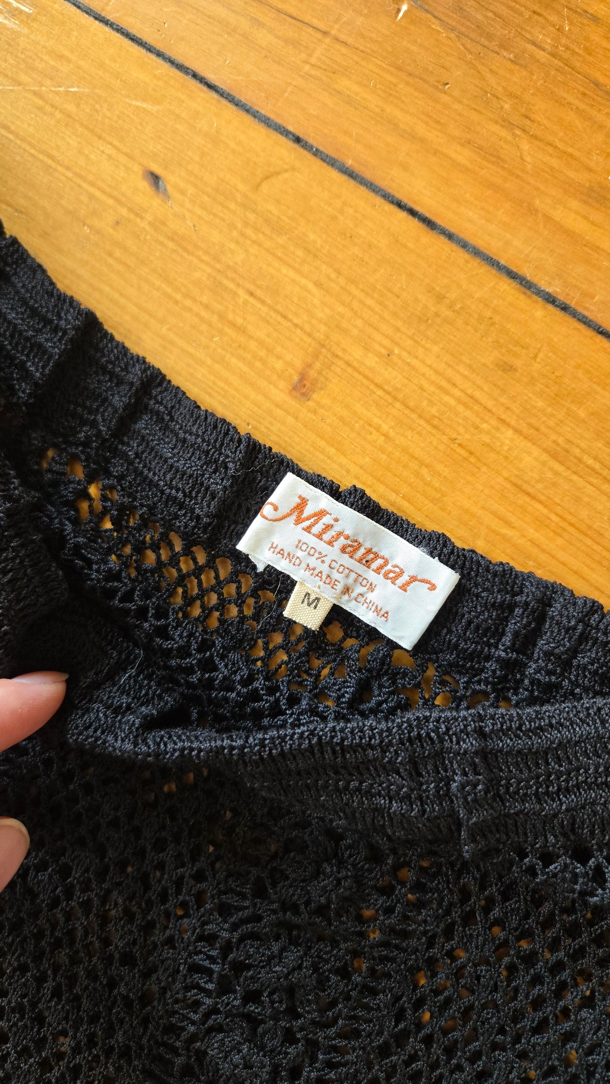 Miramar black crochet top & skirt set