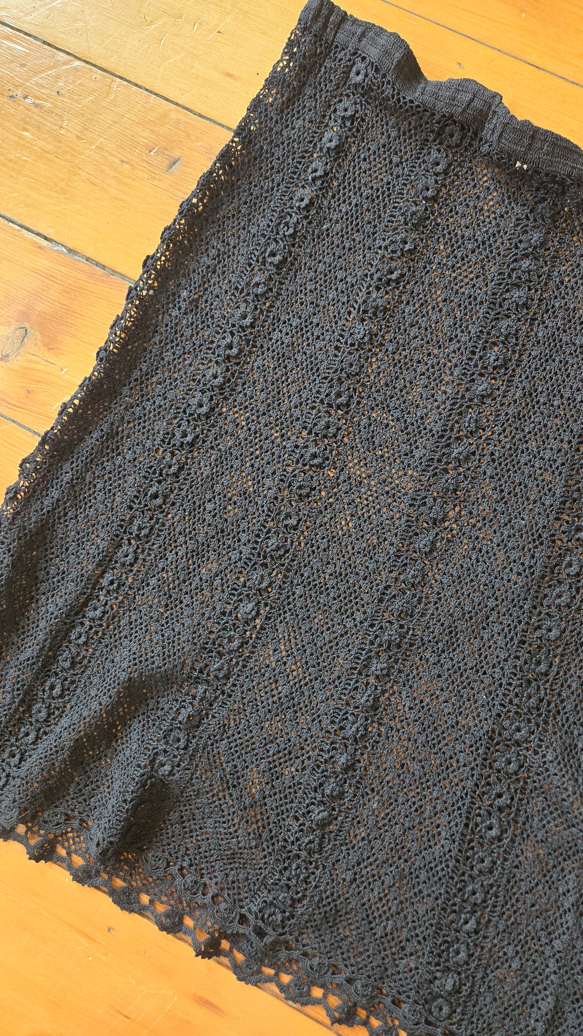 Miramar black crochet top & skirt set