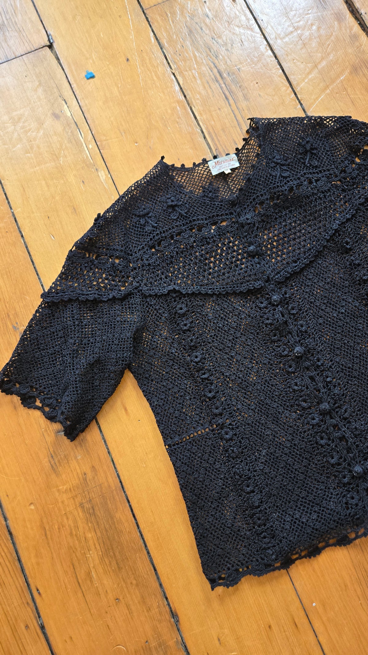 Miramar black crochet top & skirt set