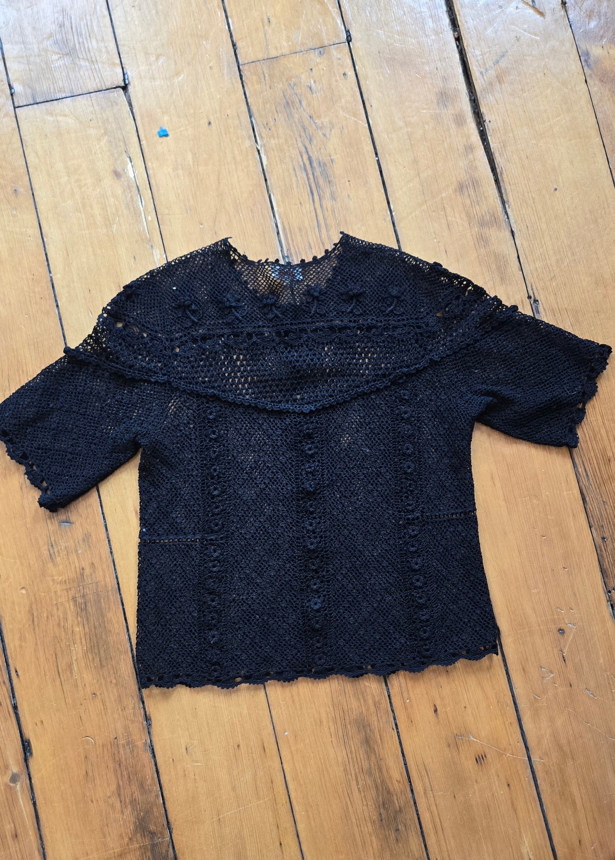 Miramar black crochet top & skirt set