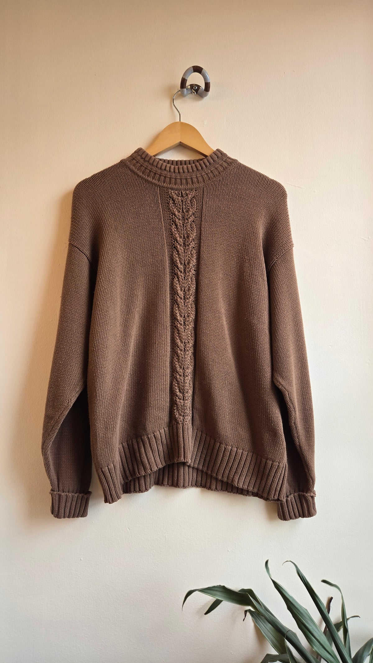 Talbots mocha mock neck sweater