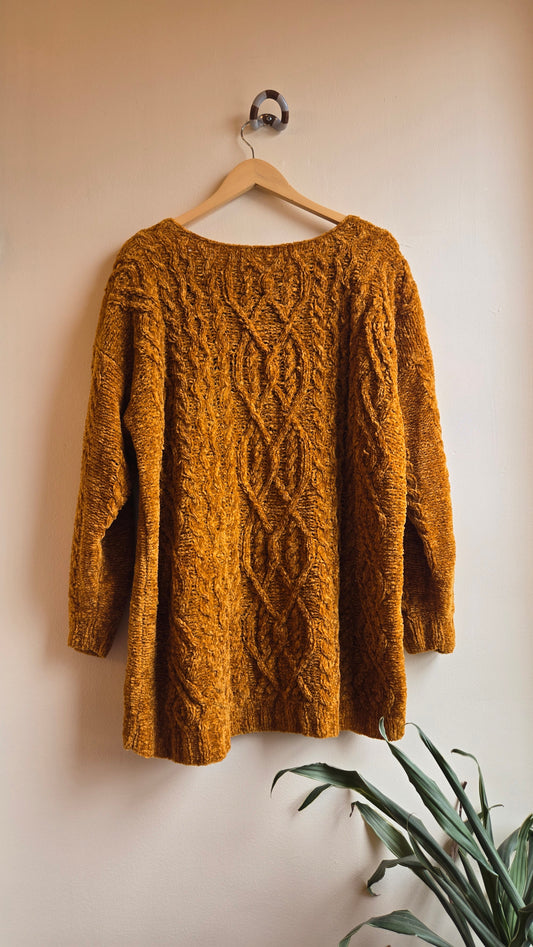 Cambridge mustard chenille sweater