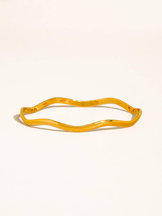 Kennedy Sculptural Wave Bangle Bracelet