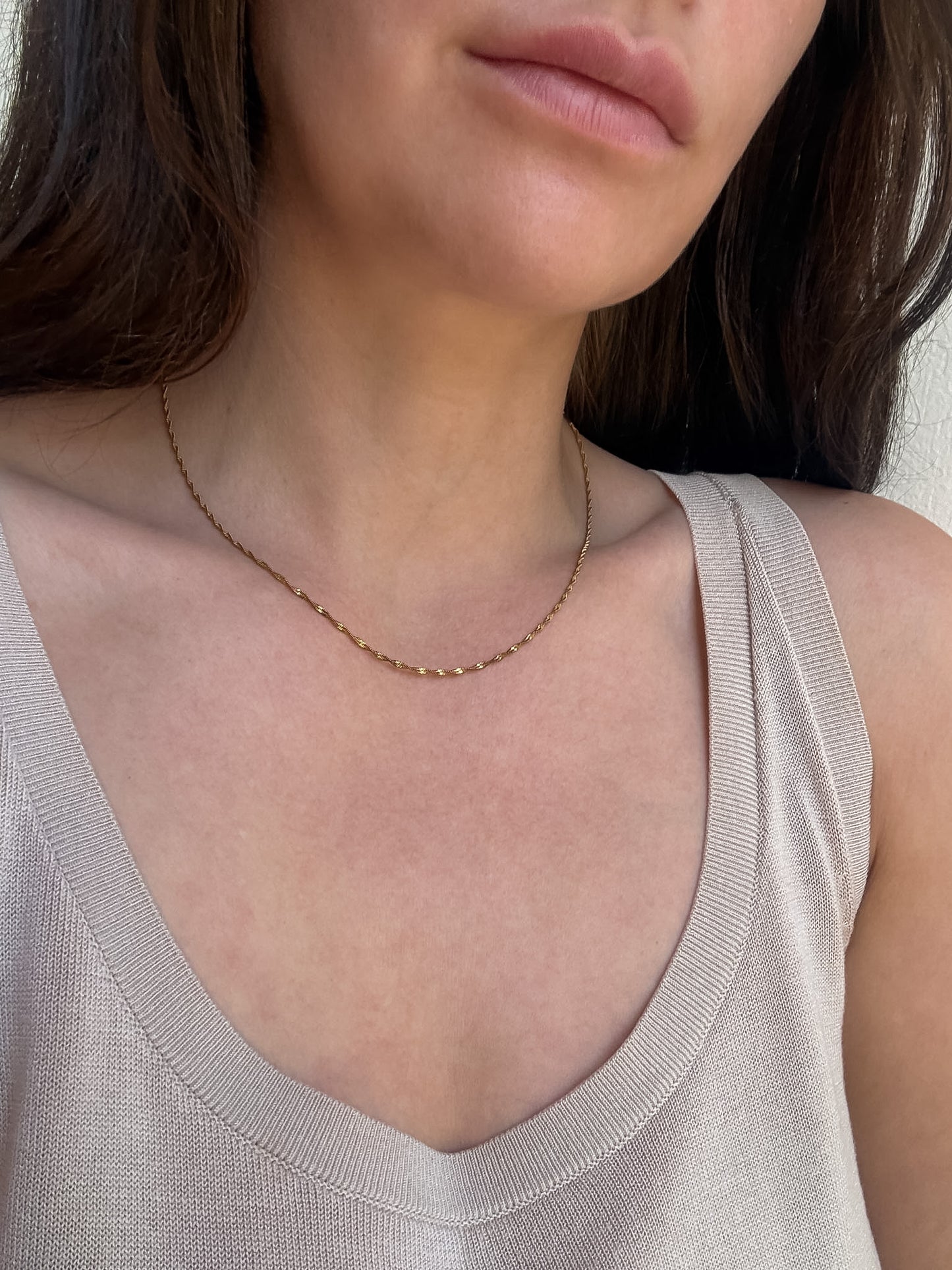 Gold Dainty Chain Necklace