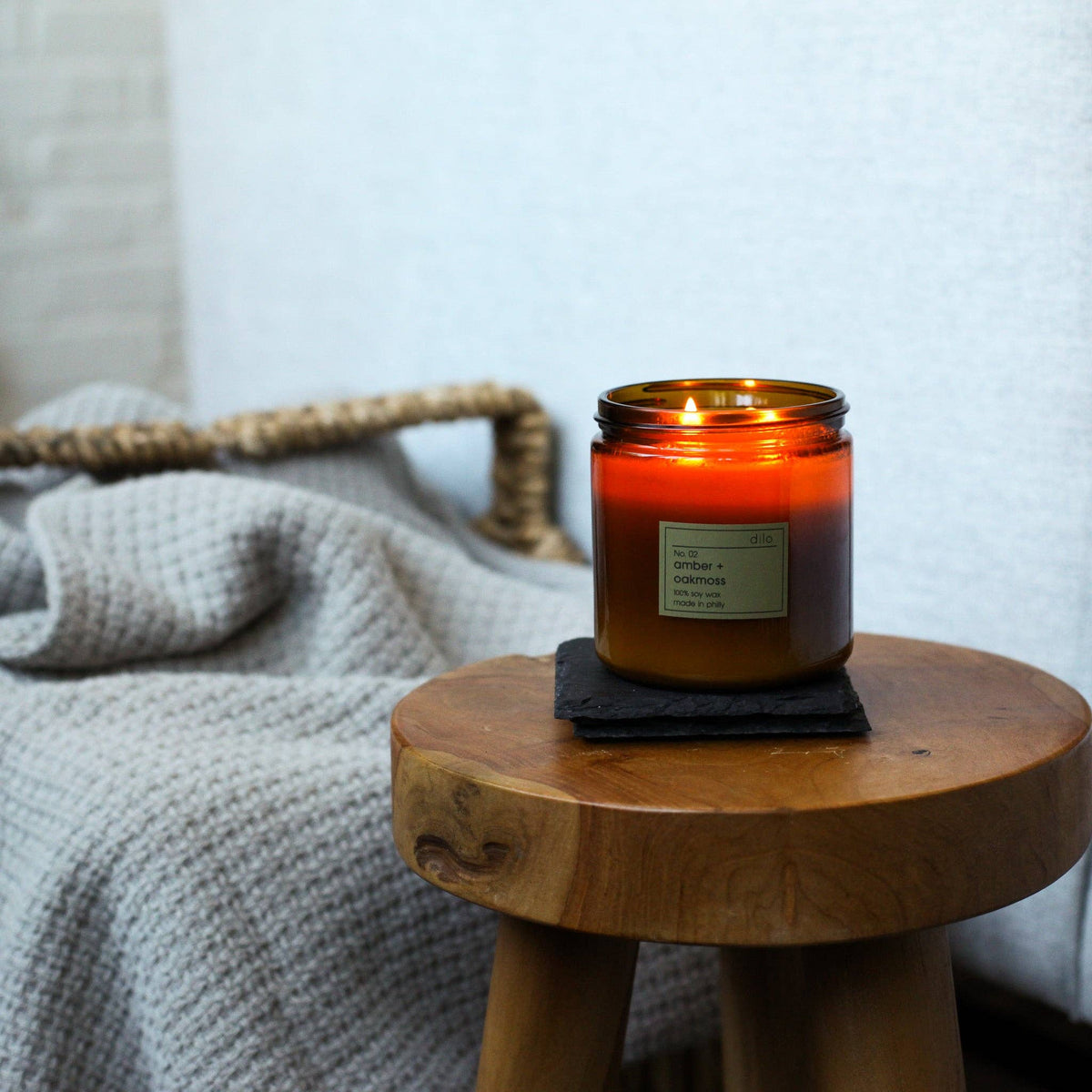 No. 02 - Amber + Oakmoss Candle: 3.5oz