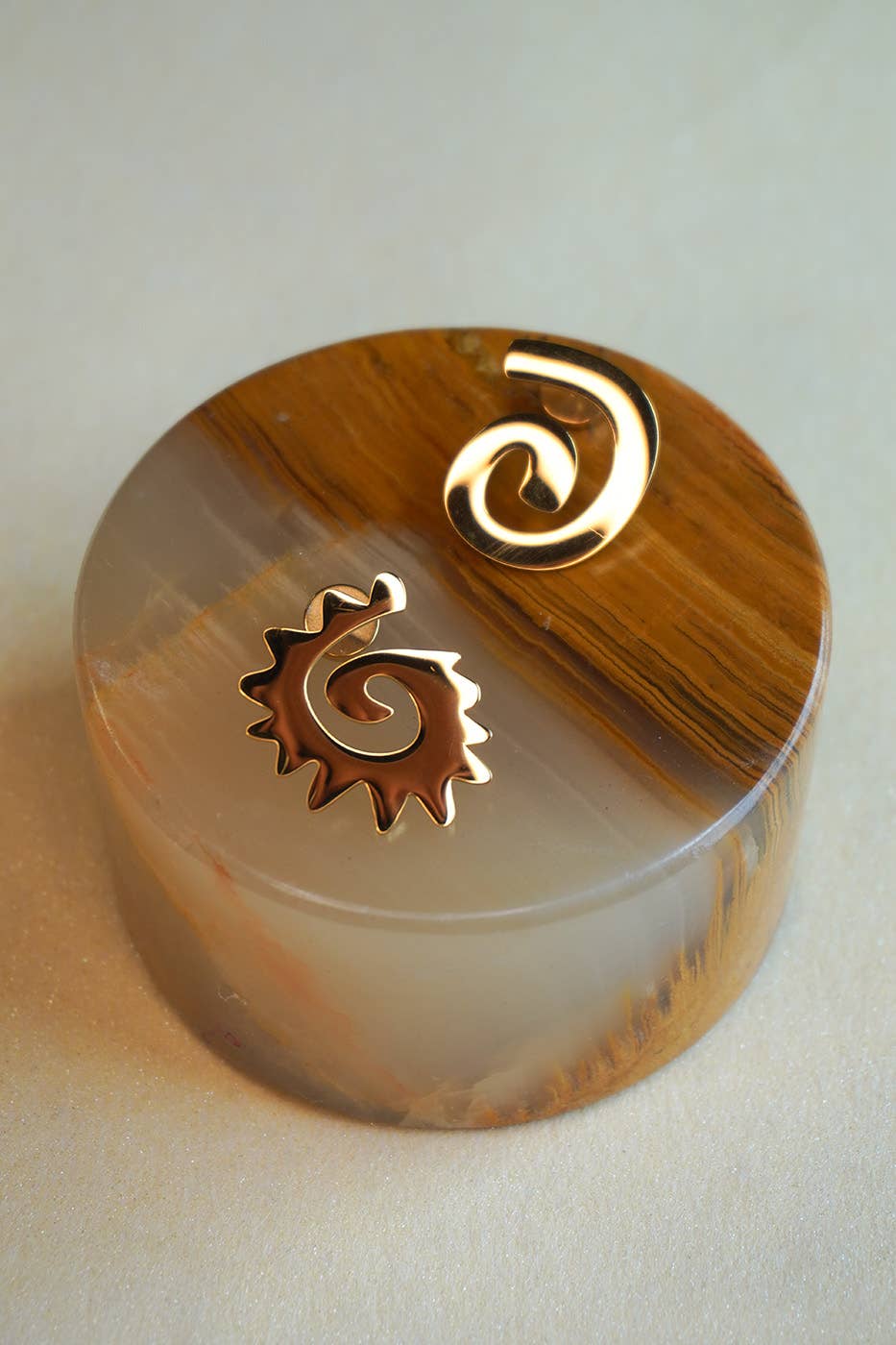 Caracol & Espiral gold studs