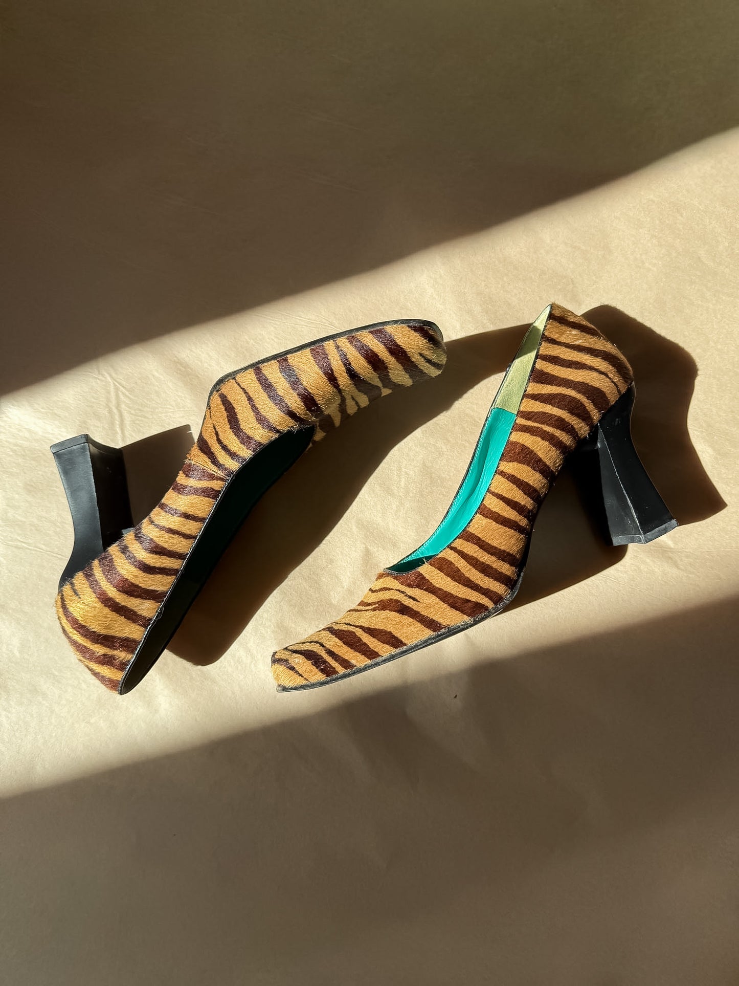 Nine West ponyhair zebra heels