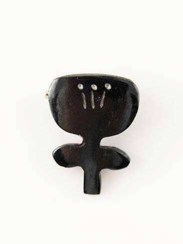 AXCIS BROOCH FLOWER: Black