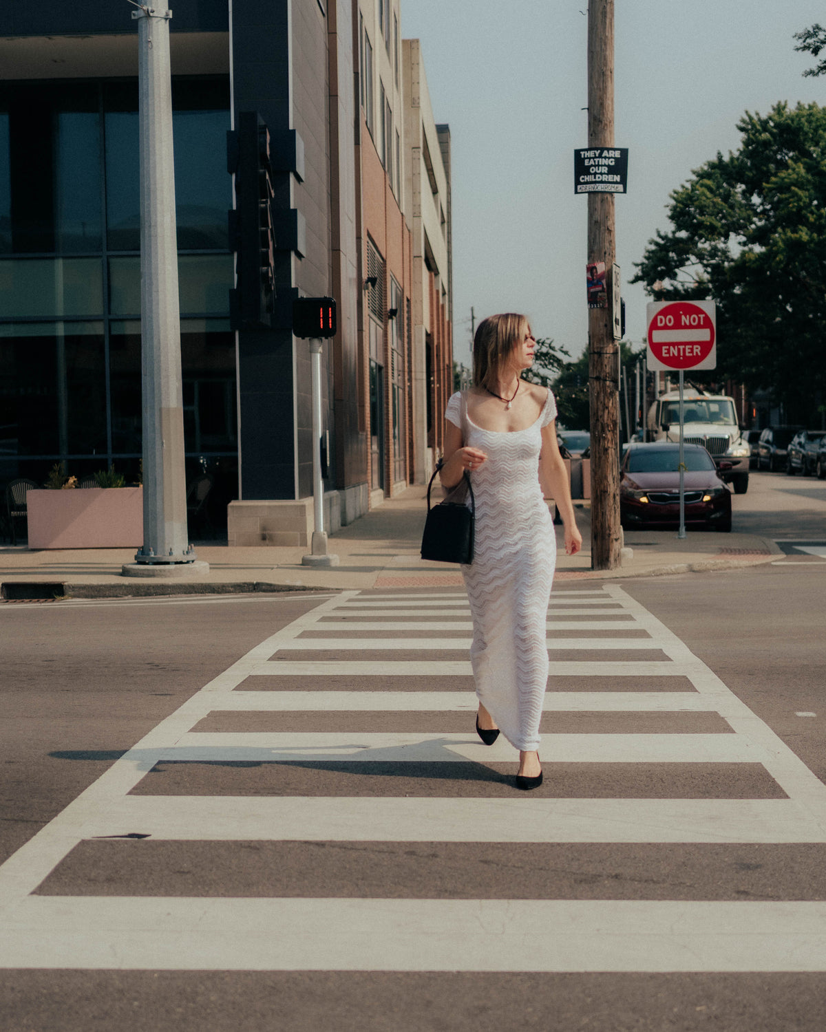 Alexia Ardmor white crochet gown